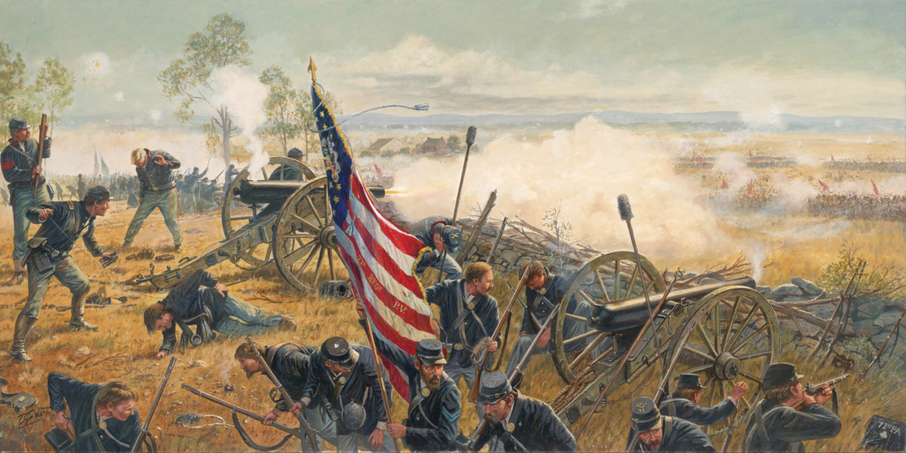 The Charge at Gettysburg - Paiting depicting the charge