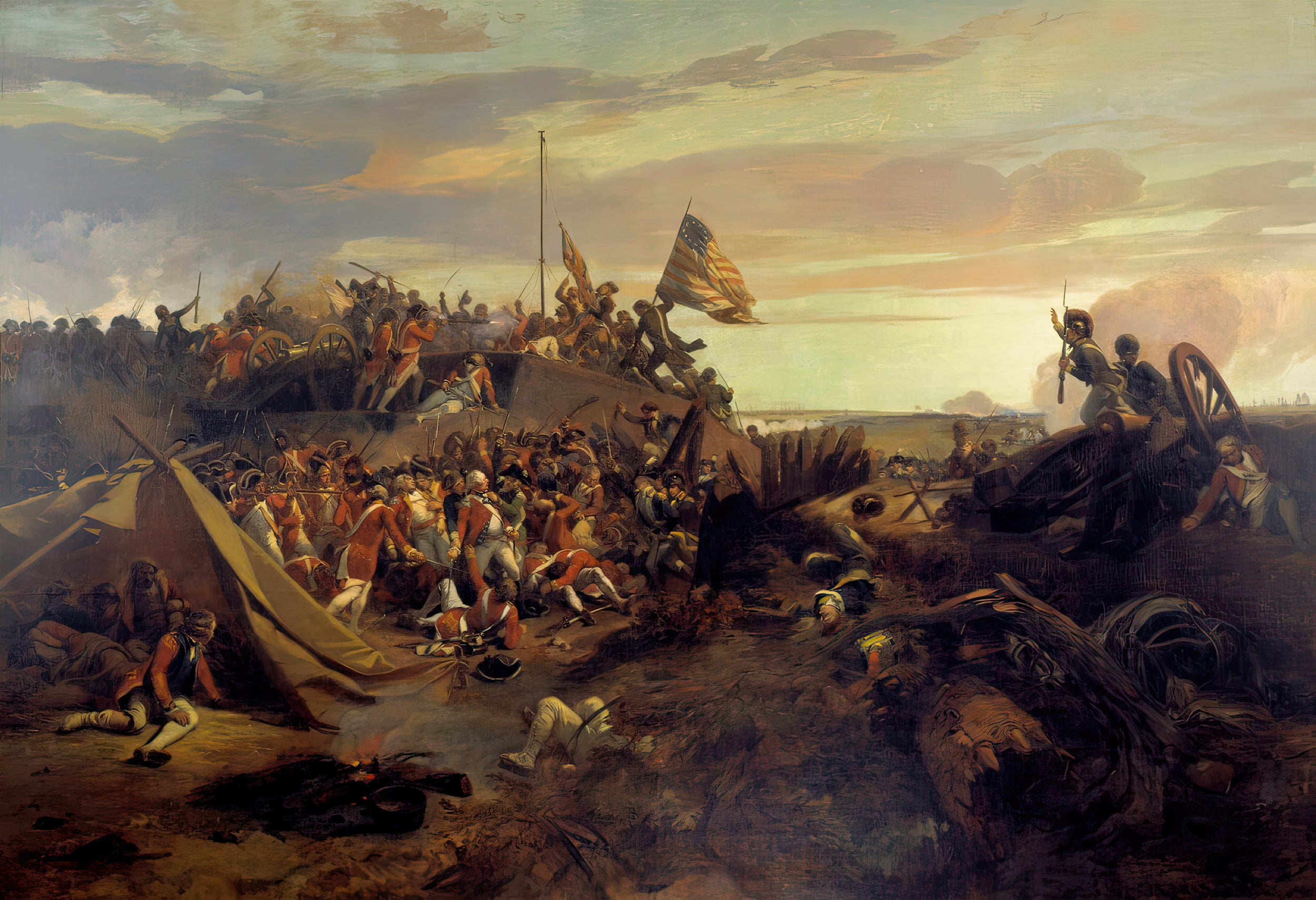 The Siege of Yorktown - Painting depicting the battle during the American Revolutionary War