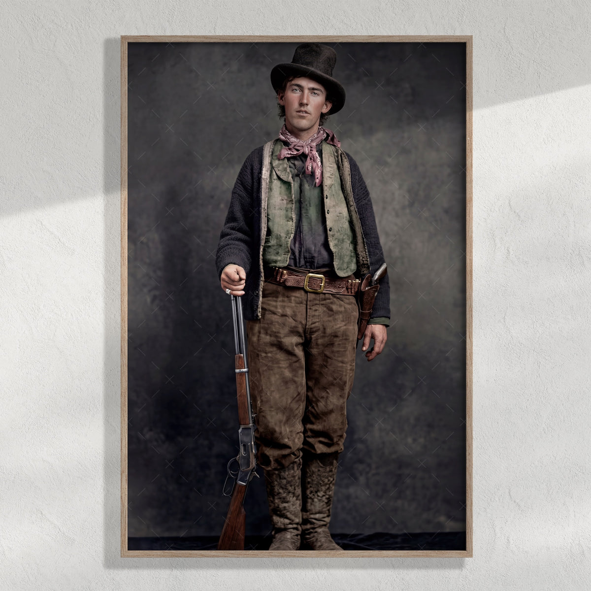 Billy the Kid: Recreated Colorized Old West Outlaw Photo Art Print