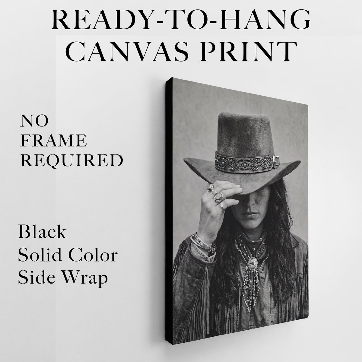 Cowgirl Tipping Her Hat: Maverick Western Woman - Moody Vintage Photo Art Print