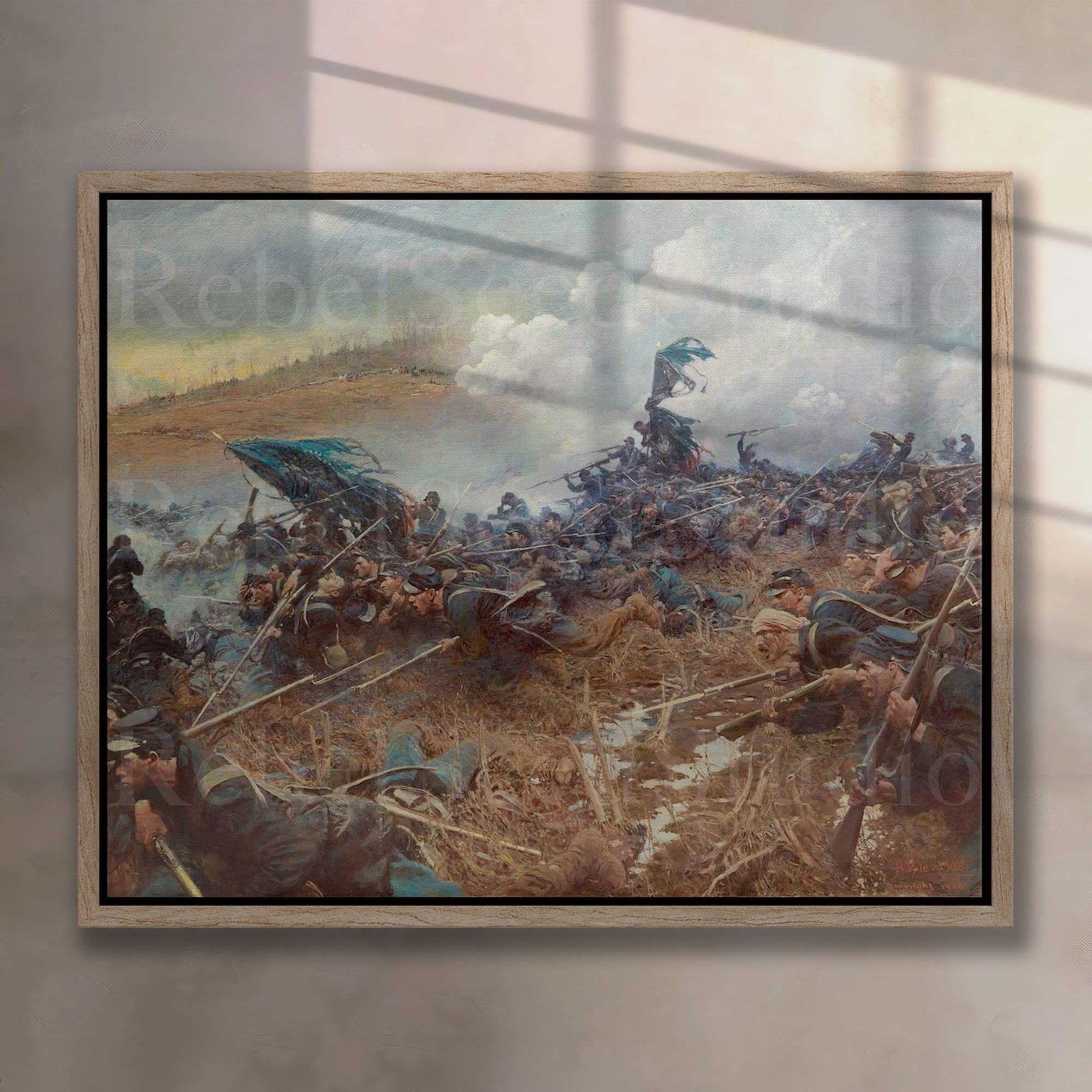 The Battle of Nashville: Restored Civil War Painting Reproduction Print (Ready-to-Hang Canvas Wall Art)