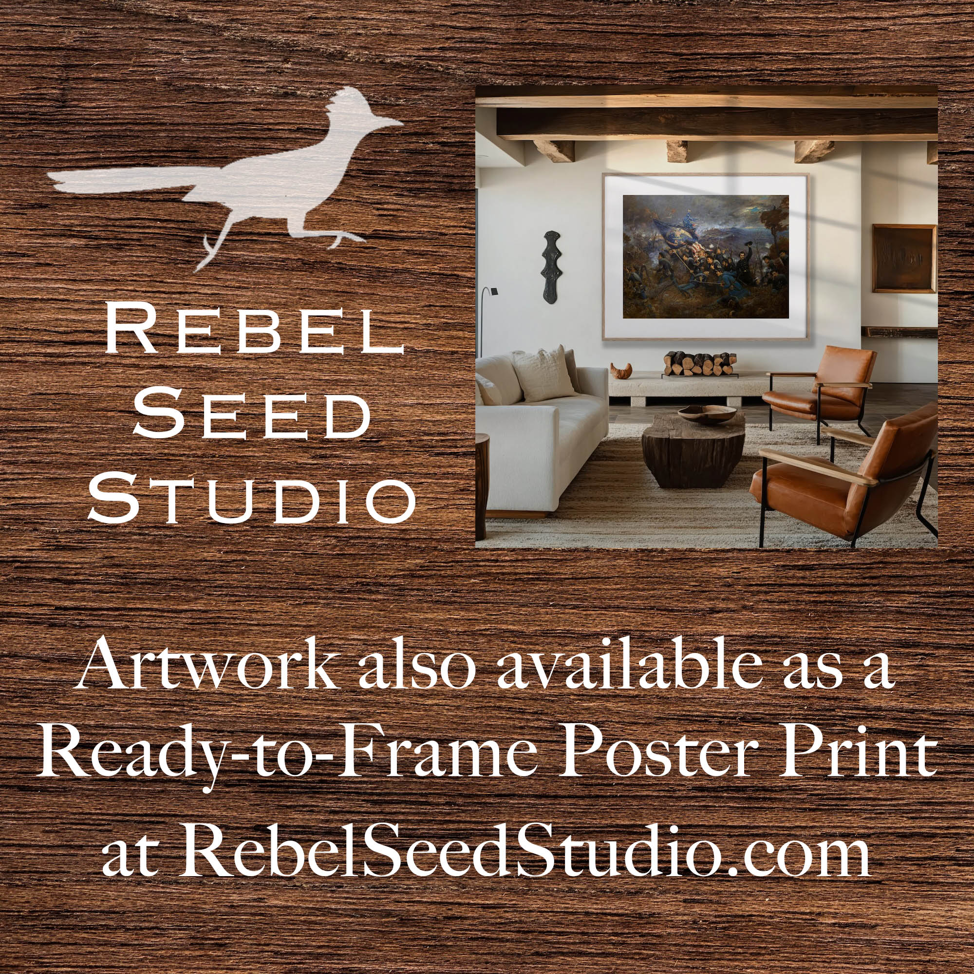 The Second Minnesota Regiment at Missionary Ridge: Restored Civil War Battle Painting Reproduction (Ready-to-Hang Canvas Wall Art Print)