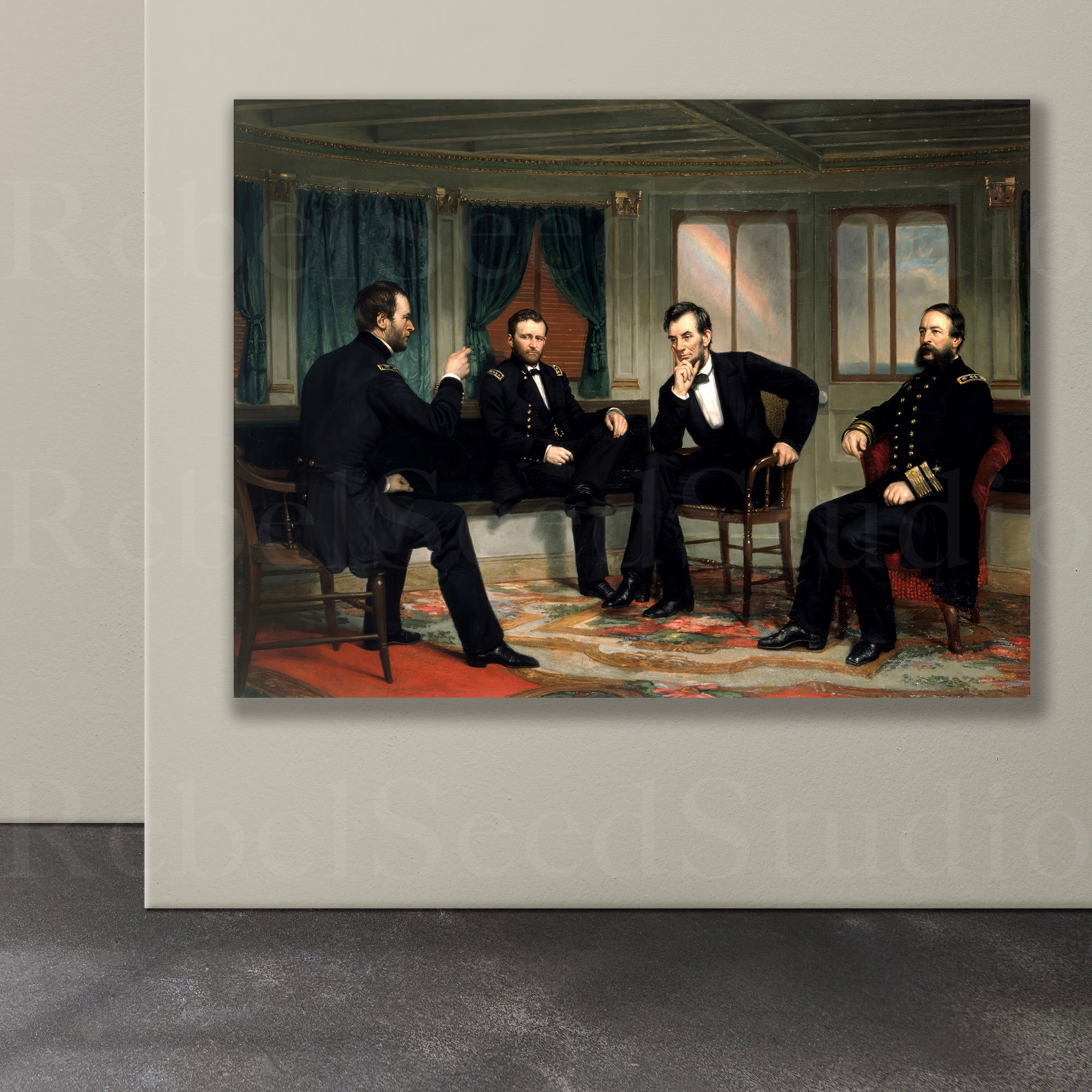 The Peacemakers: Civil War Painting Reproduction Print (Ready-to-Hang Canvas Wall Art)