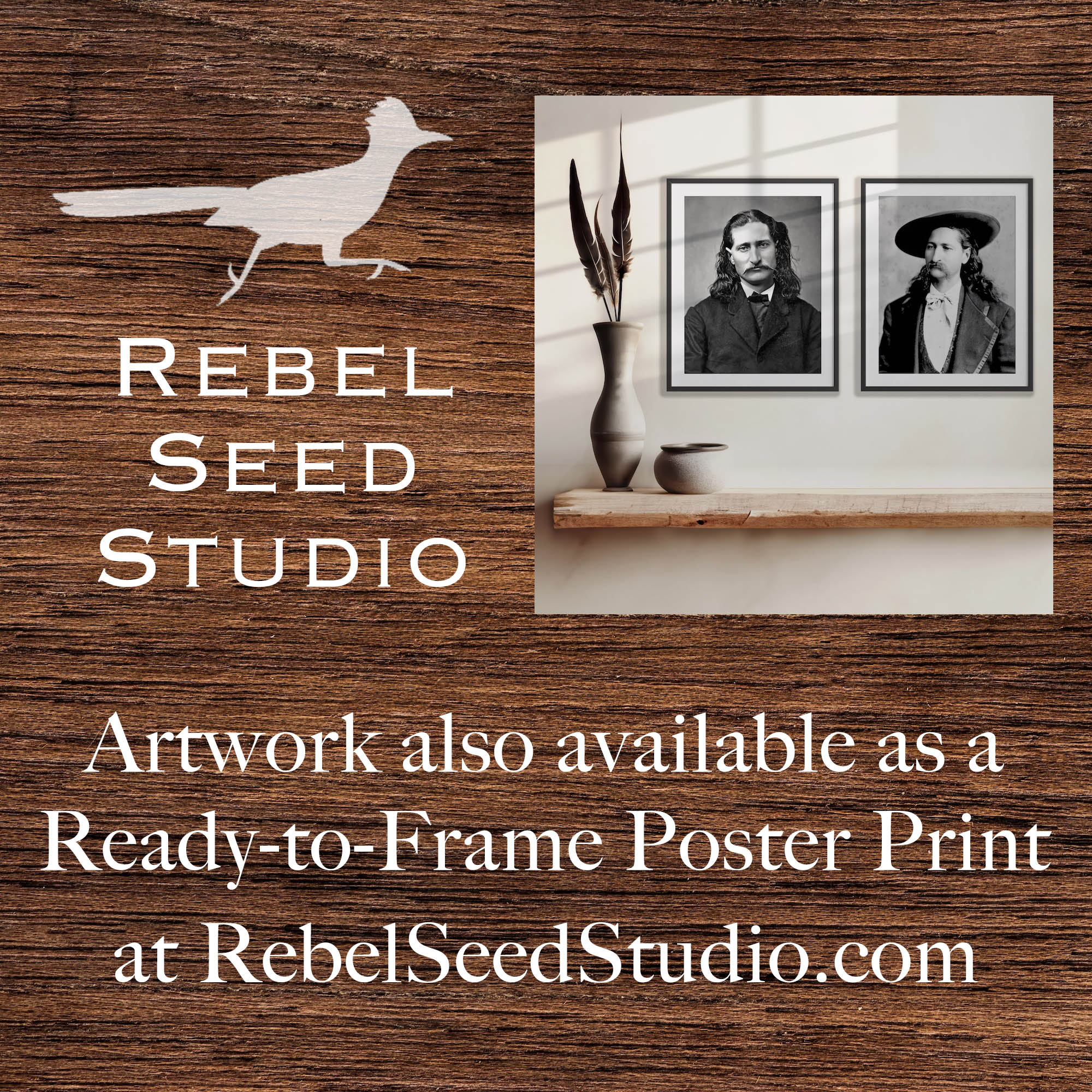 Wild Bill Hickok Portraits Bundle: Vintage Old West Black & White Photograph Set (Ready-to-Hang Canvas Wall Art Prints)