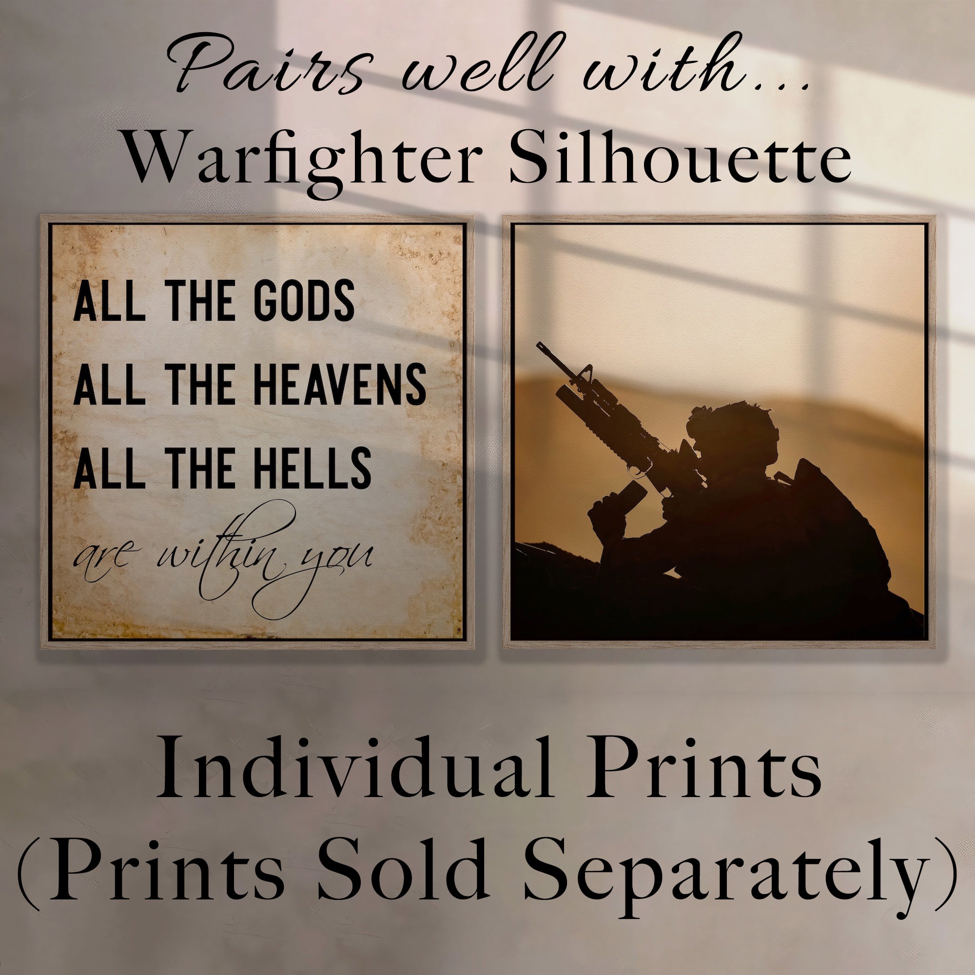 13 Hours Benghazi Movie Quote: All the Gods, All the Heavens, All the Hells are Within You (Art Print)