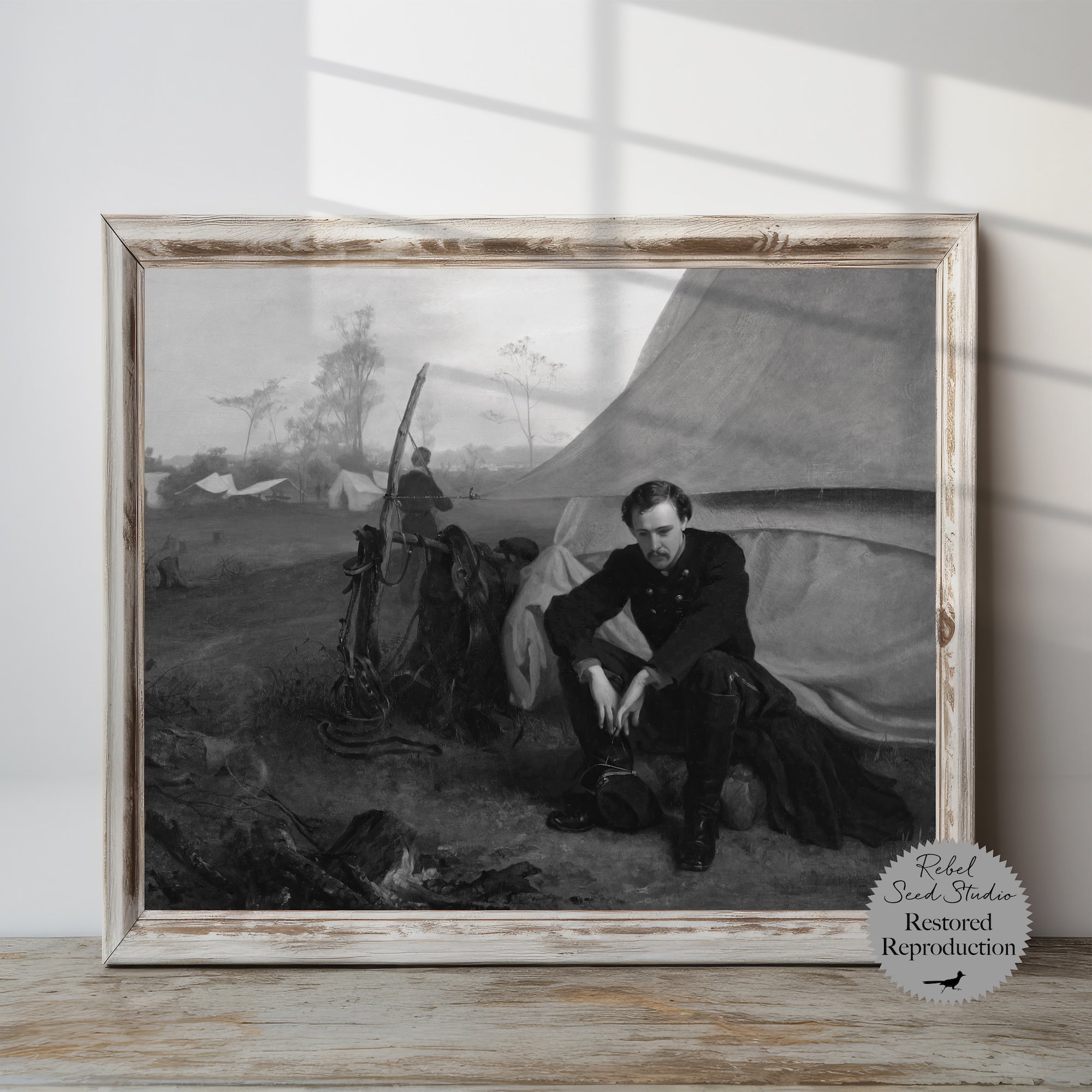 At the Front | Civil War Soldier | Black & White or Color (Art Print)