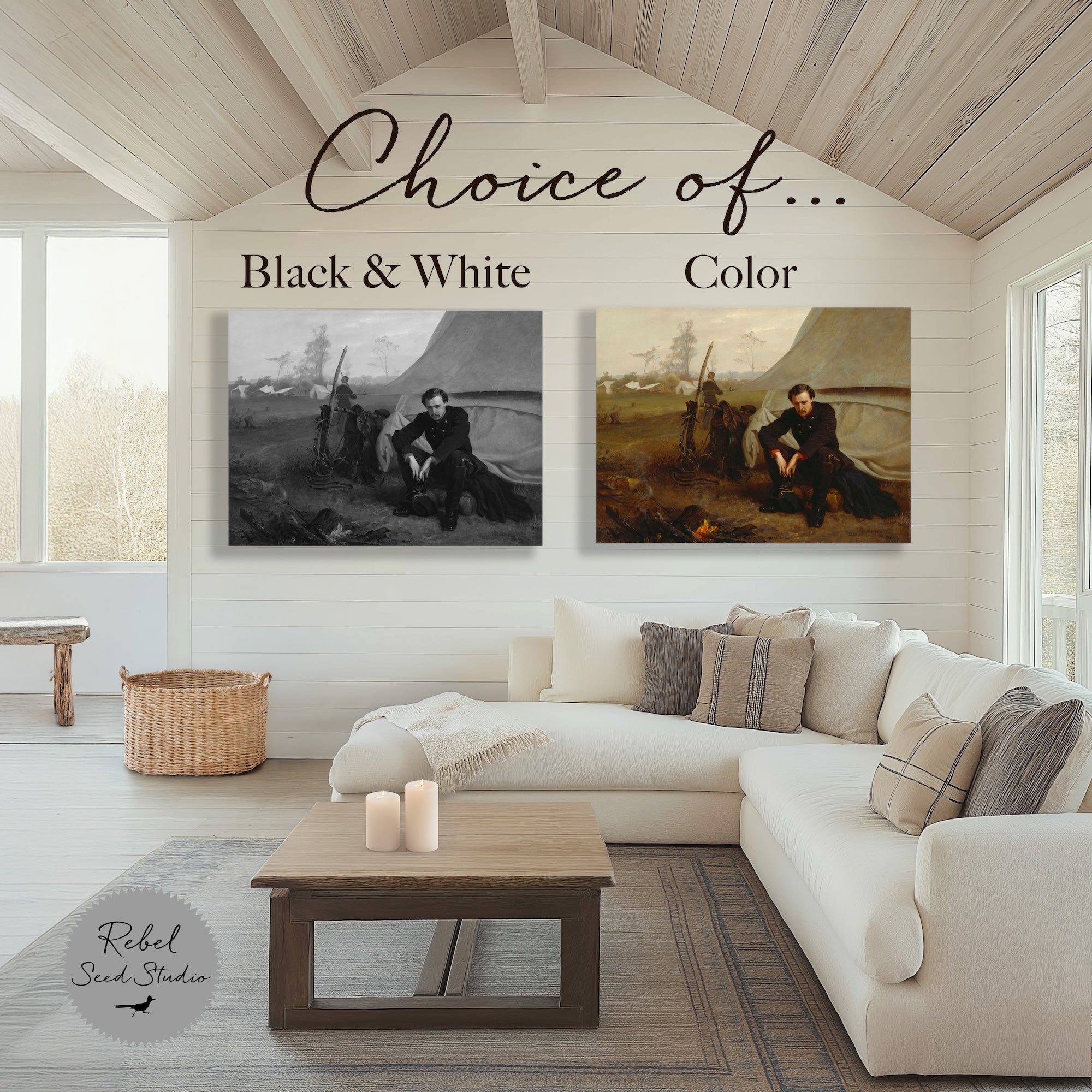 At the Front | Civil War Soldier | Black & White or Color (Art Print)