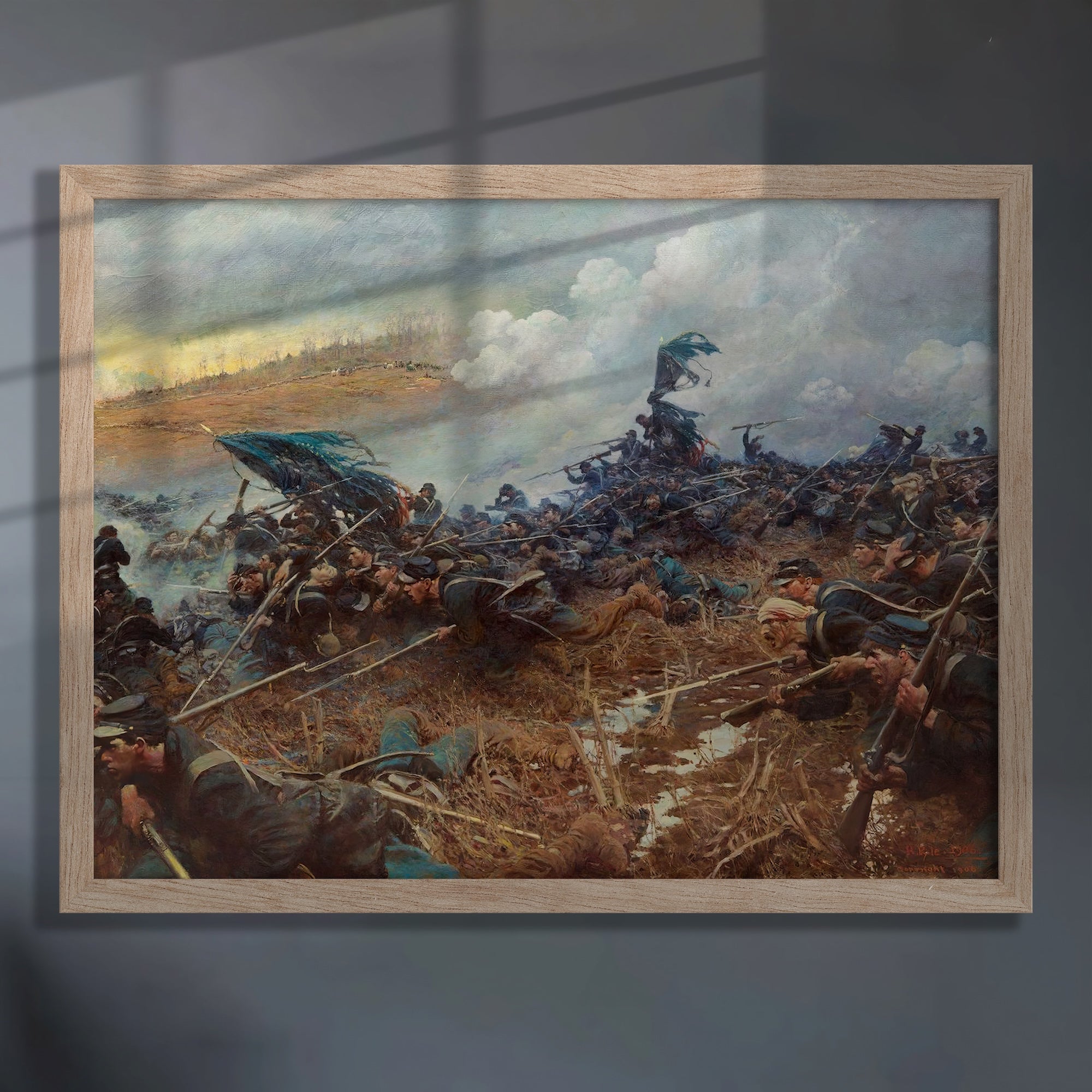 The Battle of Nashville: Restored Civil War Painting Reproduction (Ready-to-Hang Canvas or Ready-to-Frame Fine Art Poster Print)