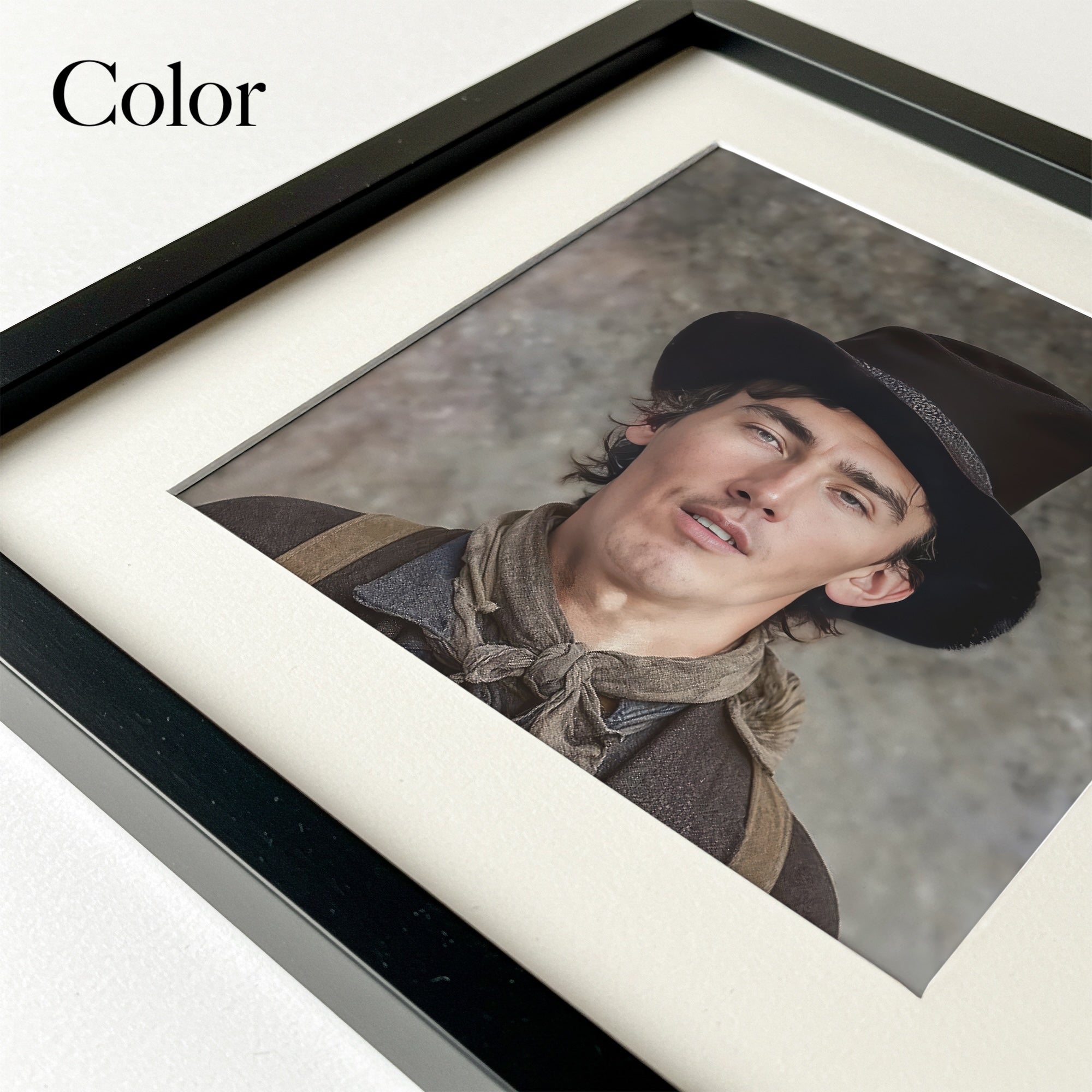 Billy the Kid Portrait - Vintage Restored Old West Outlaw Black & White or Colorized. Photograph (Art Print)