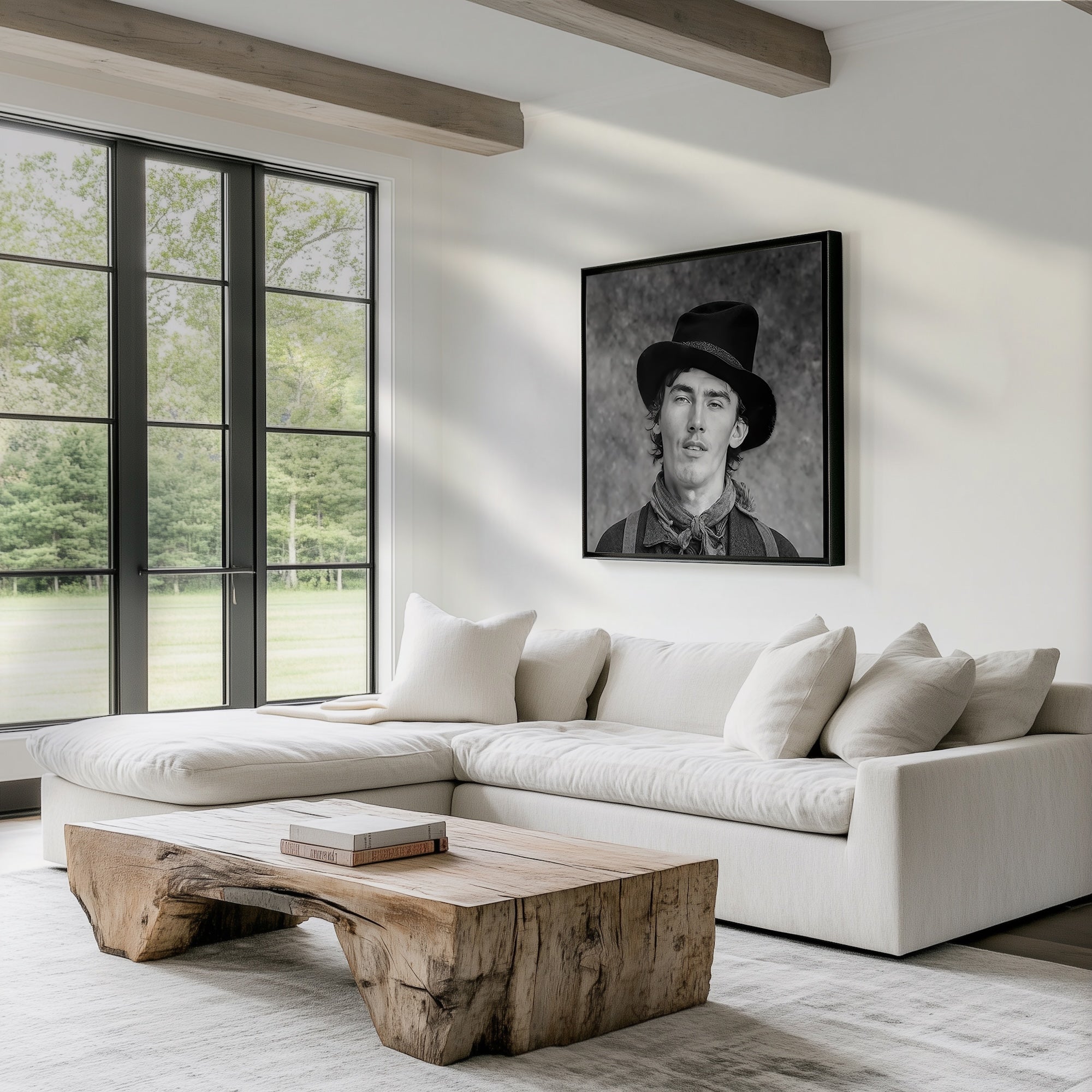 Billy the Kid Portrait - Vintage Restored Old West Outlaw Black & White or Colorized. Photograph (Art Print)