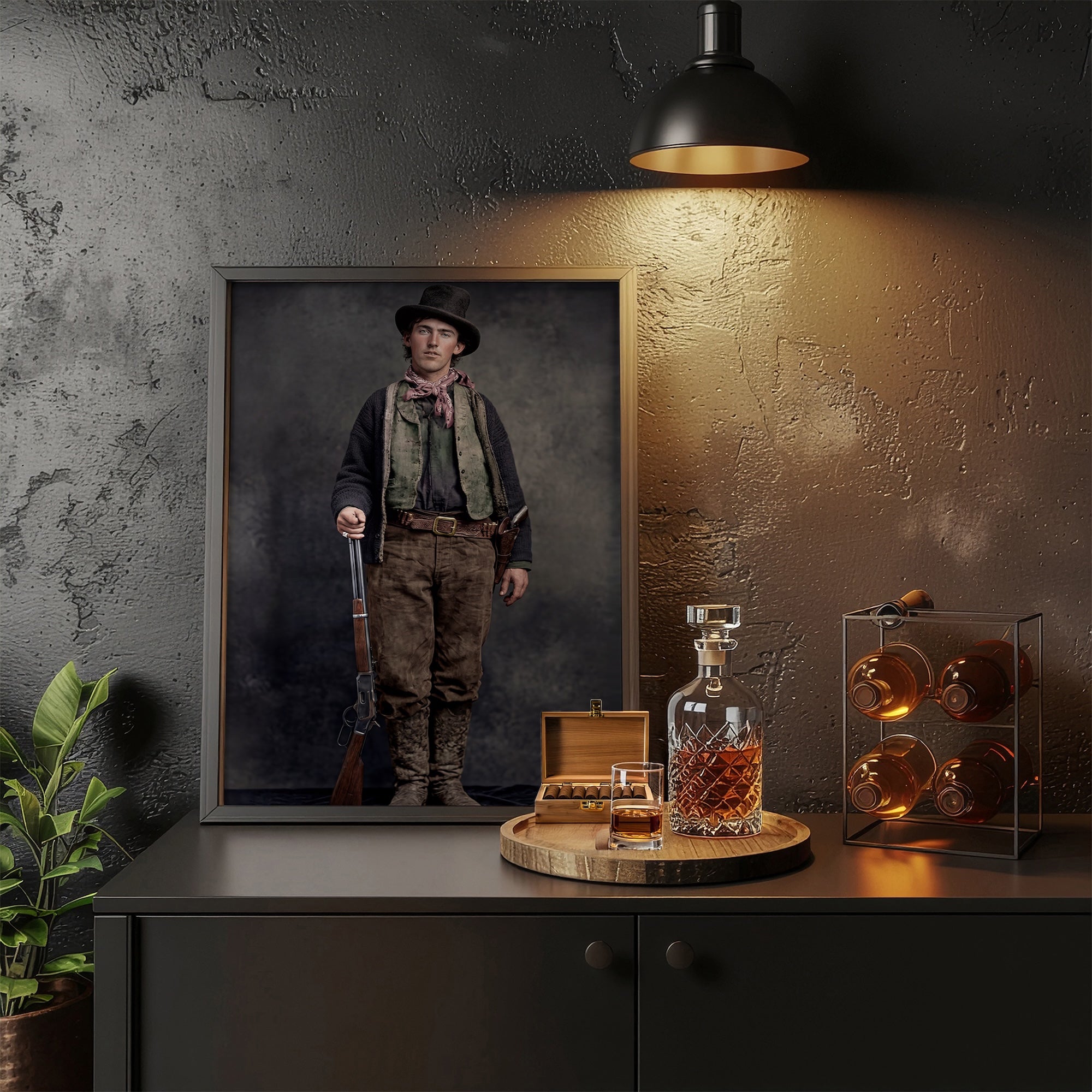 Billy the Kid: Recreated Colorized Vintage Old West Outlaw Photo (Art Print)