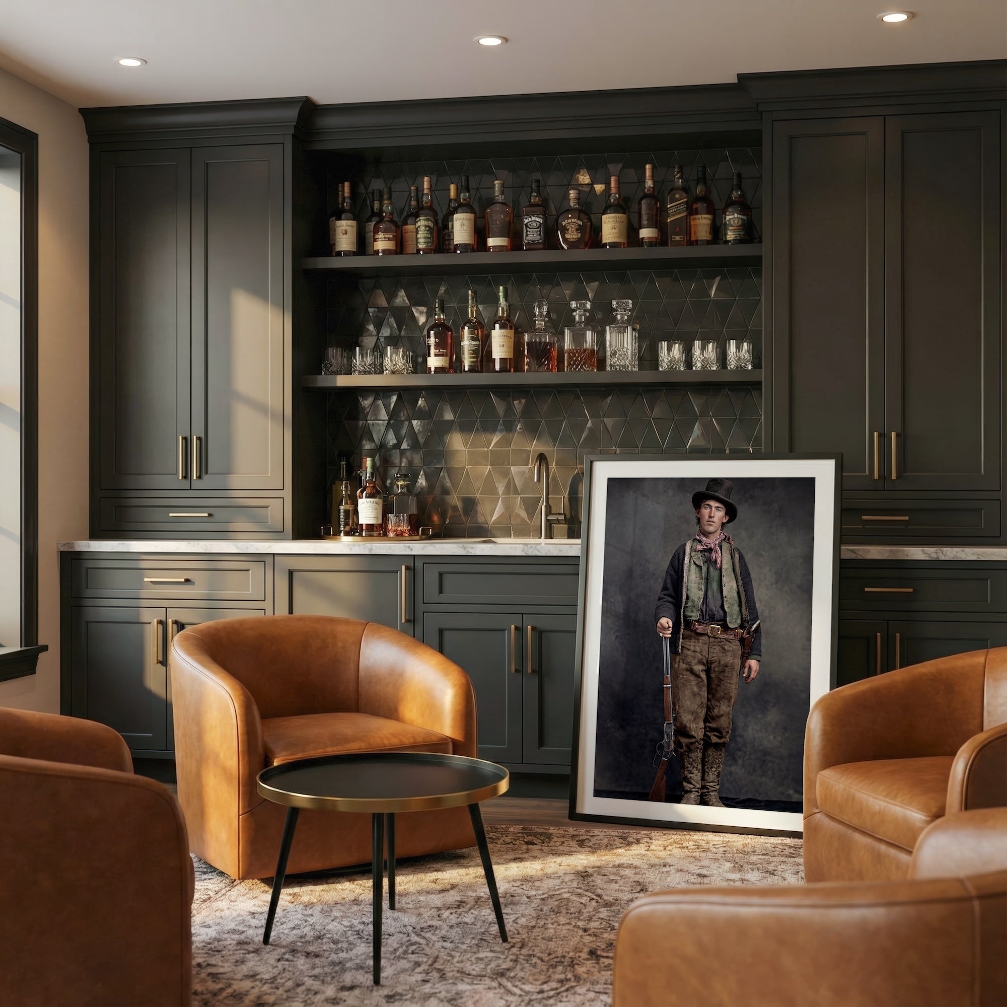 Billy the Kid: Recreated Colorized Vintage Old West Outlaw Photo (Art Print)