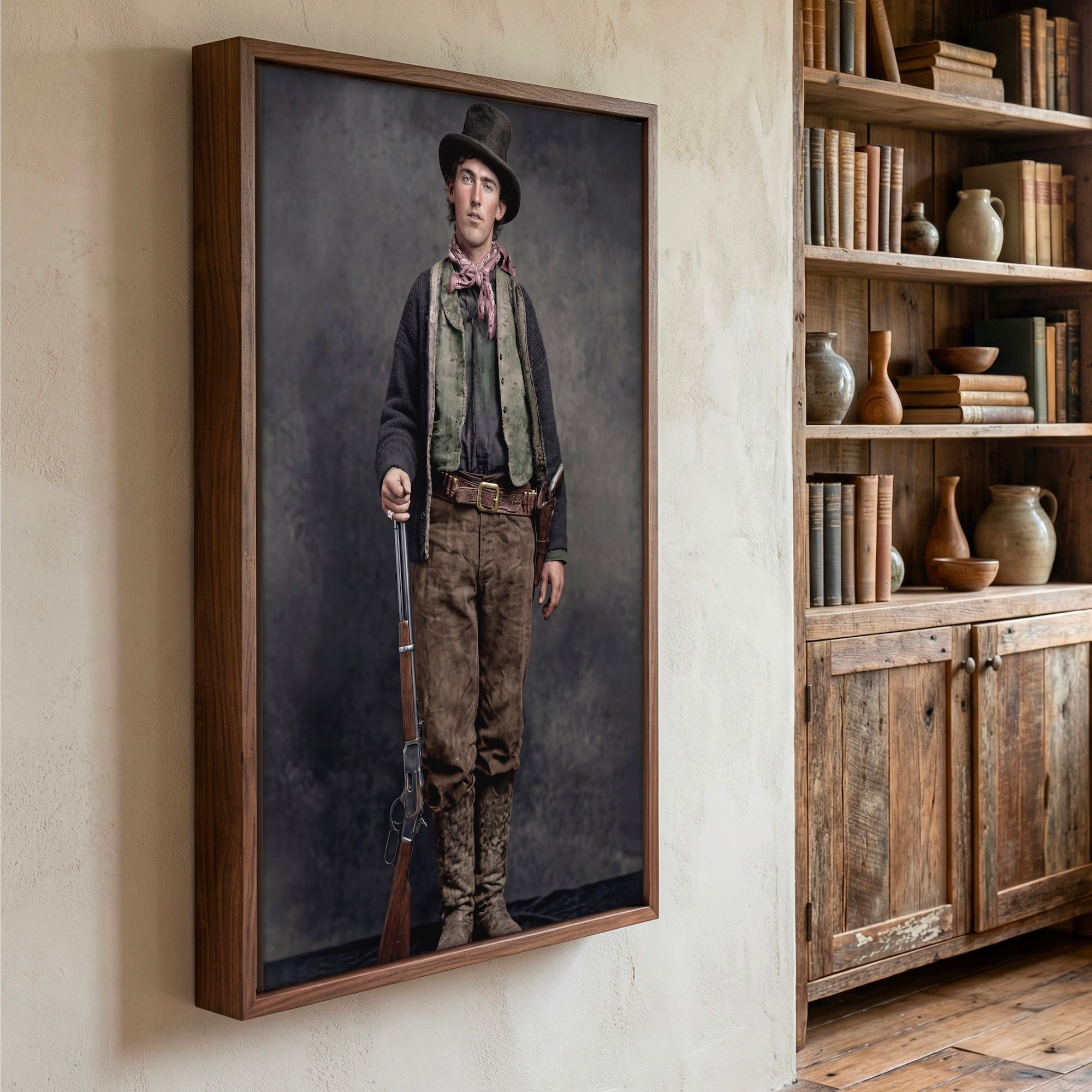 Billy the Kid: Recreated Colorized Vintage Old West Outlaw Photo (Art Print)