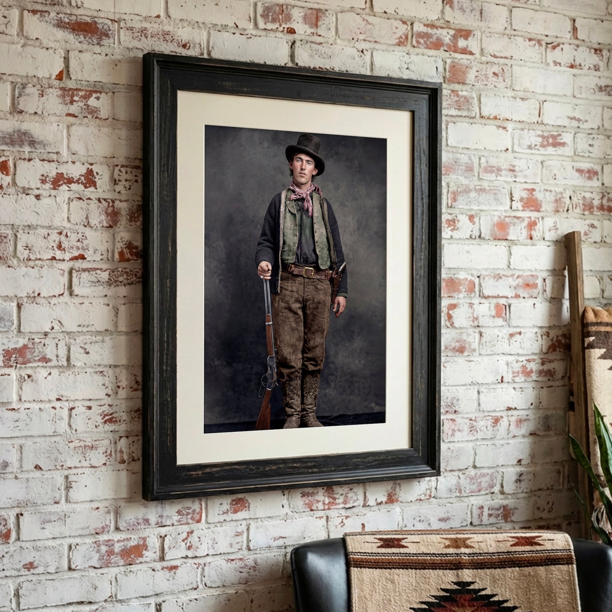 Billy the Kid: Recreated Colorized Vintage Old West Outlaw Photo (Art Print)