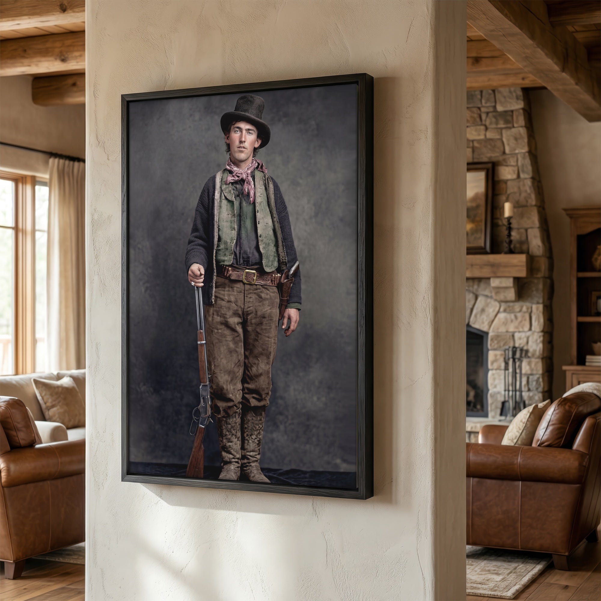 Billy the Kid: Recreated Colorized Vintage Old West Outlaw Photo (Art Print)
