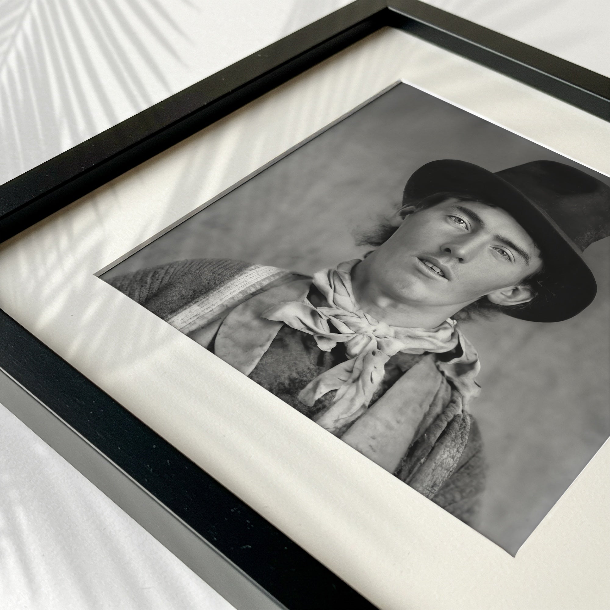 Billy the Kid Portrait - Restored Vintage Old West Black & White Outlaw Photo (Art Print)