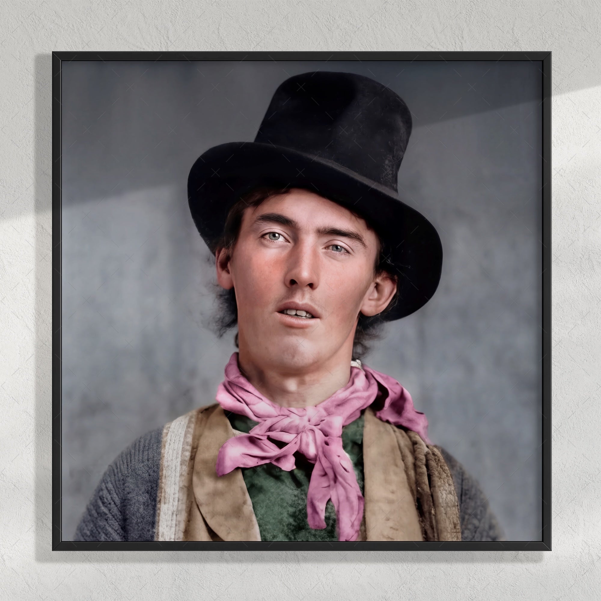 Billy the Kid Portrait: Restored Colorized Vintage Old West Outlaw Photo (Art Print)