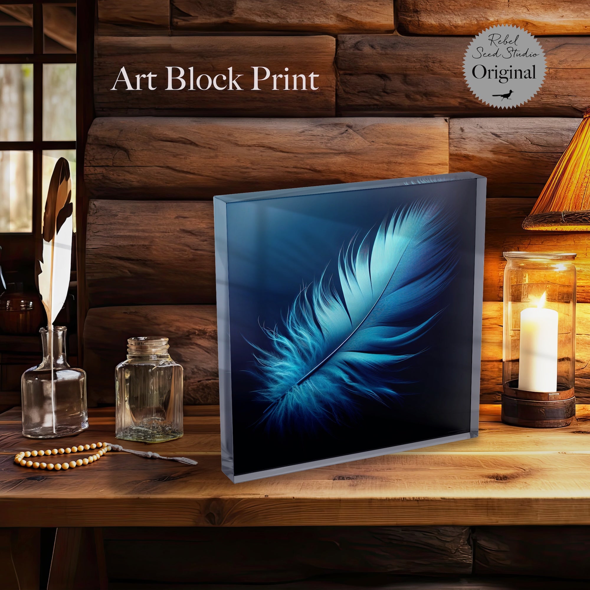 Blue Feather (Art Print)