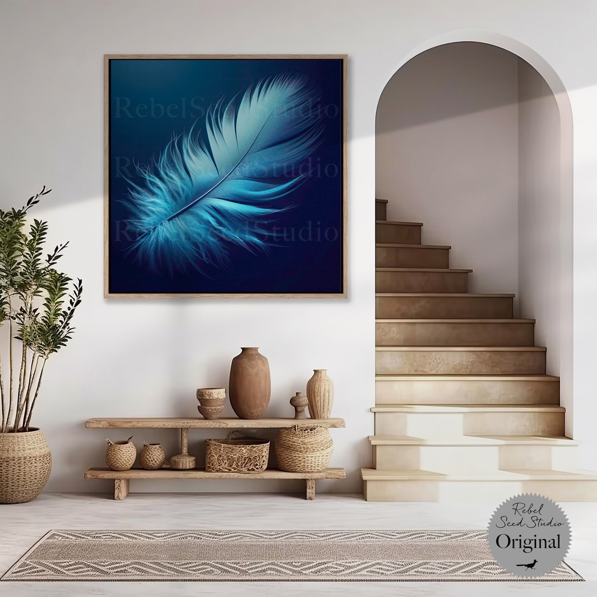 Blue Feather (Art Print)