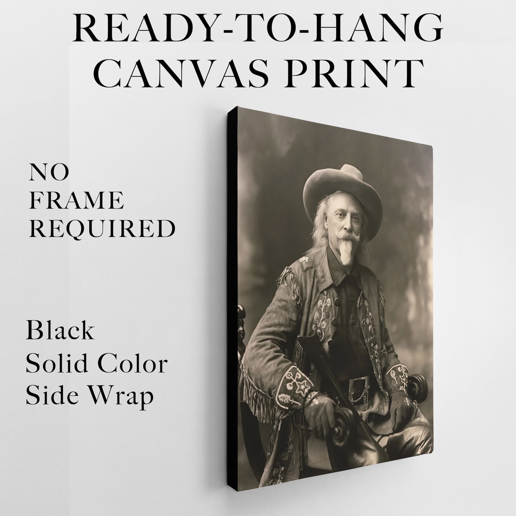 Buffalo Bill Cody: Vintage Old West Frontiersman Sepia Tone Photograph (Art Print)
