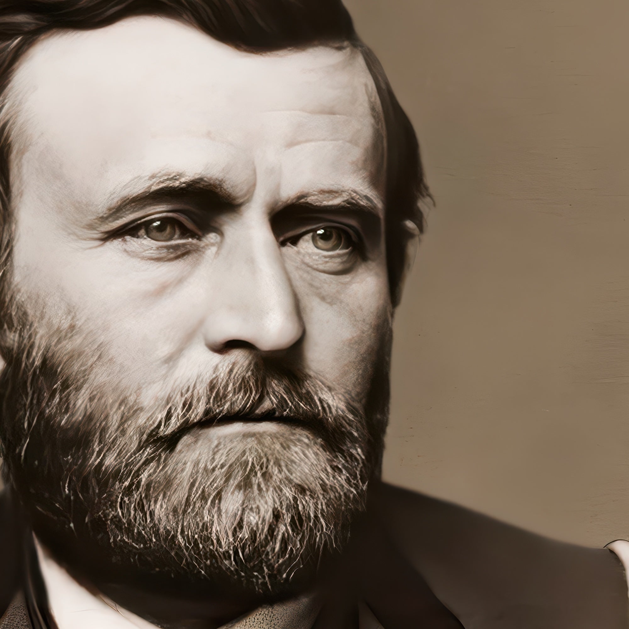 General Ulysses S. Grant Portrait: Vintage Civil War Era Sepia Photograph (Art Print)