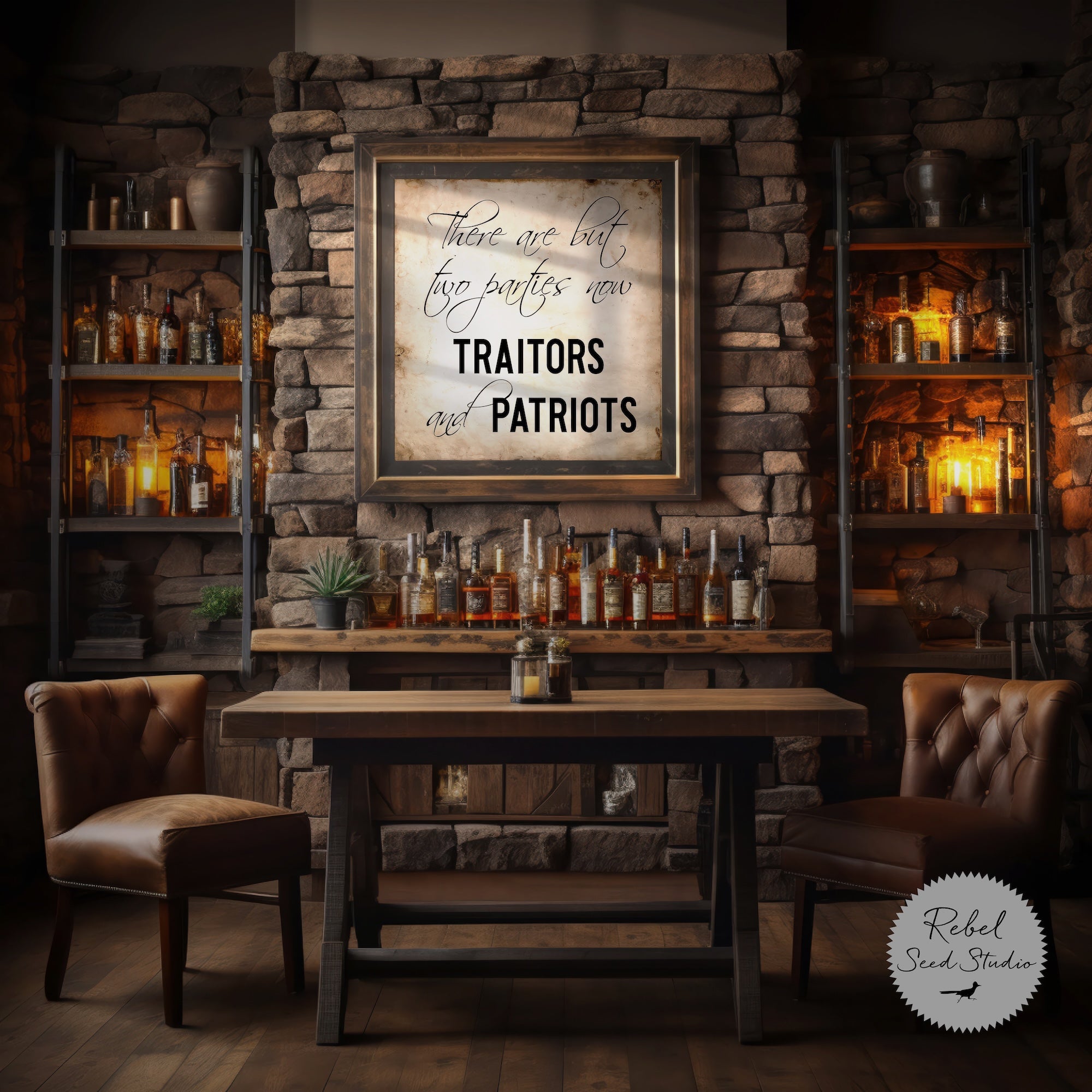 General Ulysses S. Grant Civil War Quote: There Are But Two Parties Now, Traitors & Patriots (Art Print)