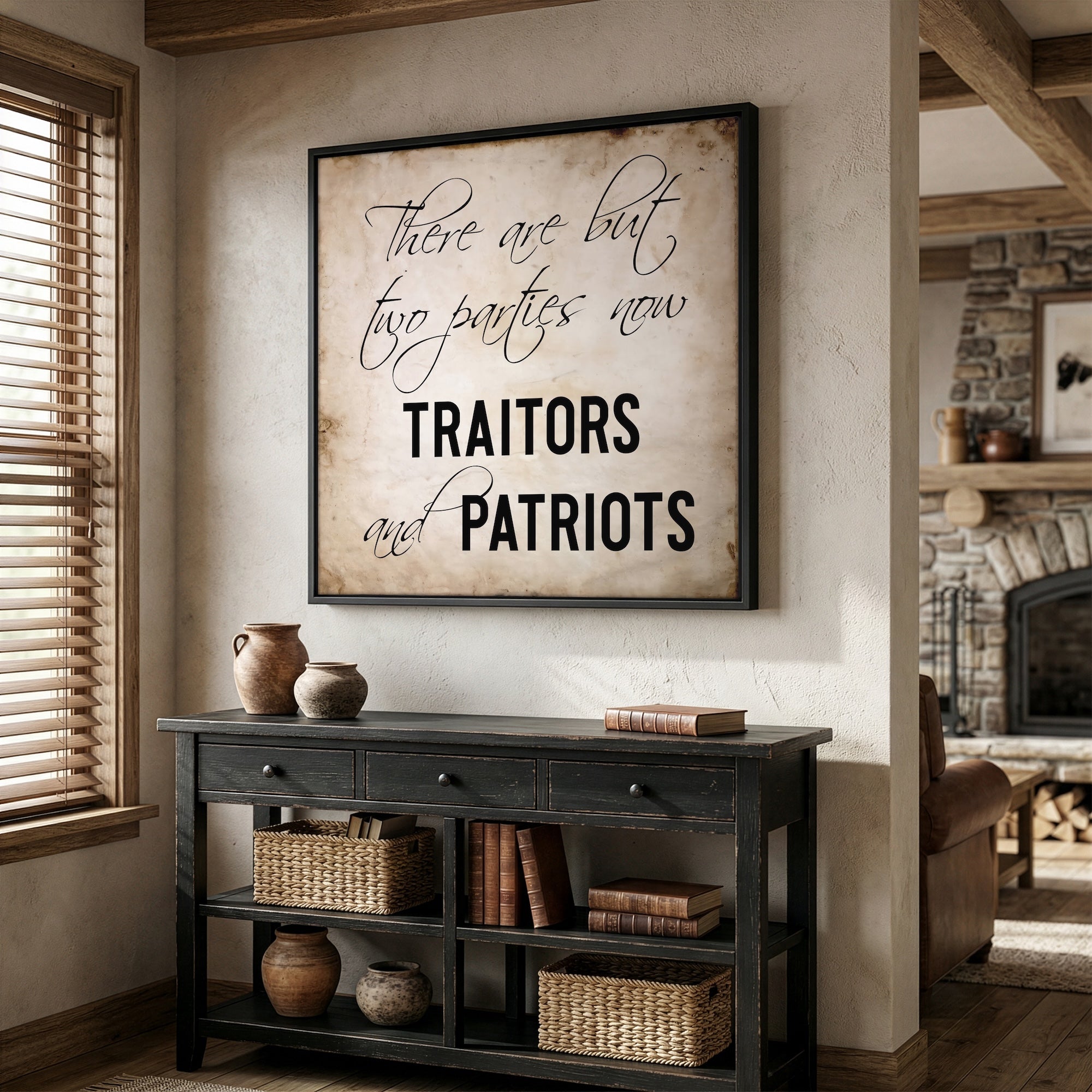 General Ulysses S. Grant Civil War Quote: There Are But Two Parties Now, Traitors & Patriots (Art Print)