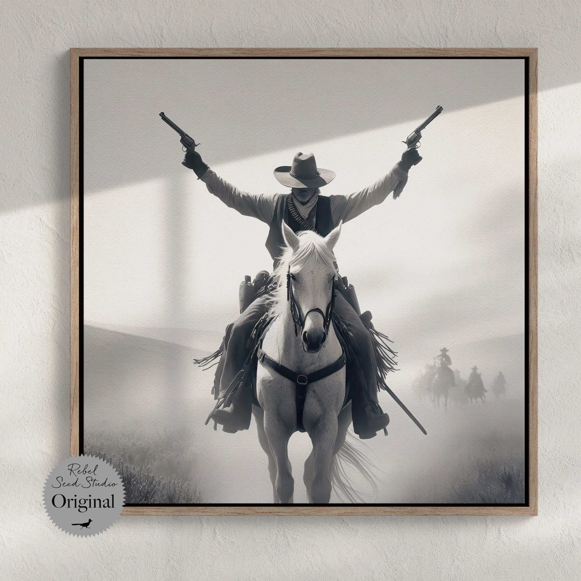 Gunslinger | Vintage Western | Black & White (Art Print)