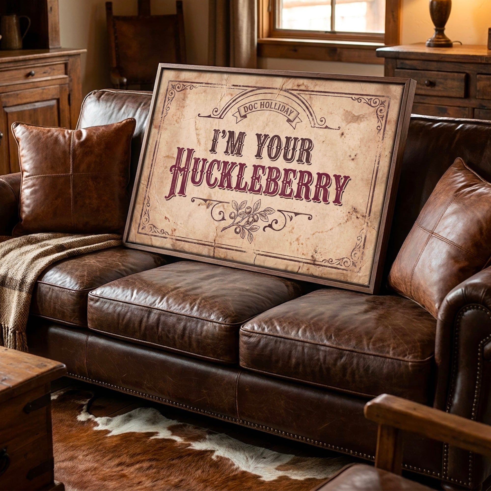 I'm Your Huckleberry: Doc Holliday Tombstone Movie Quote - Vintage Old West Art Print