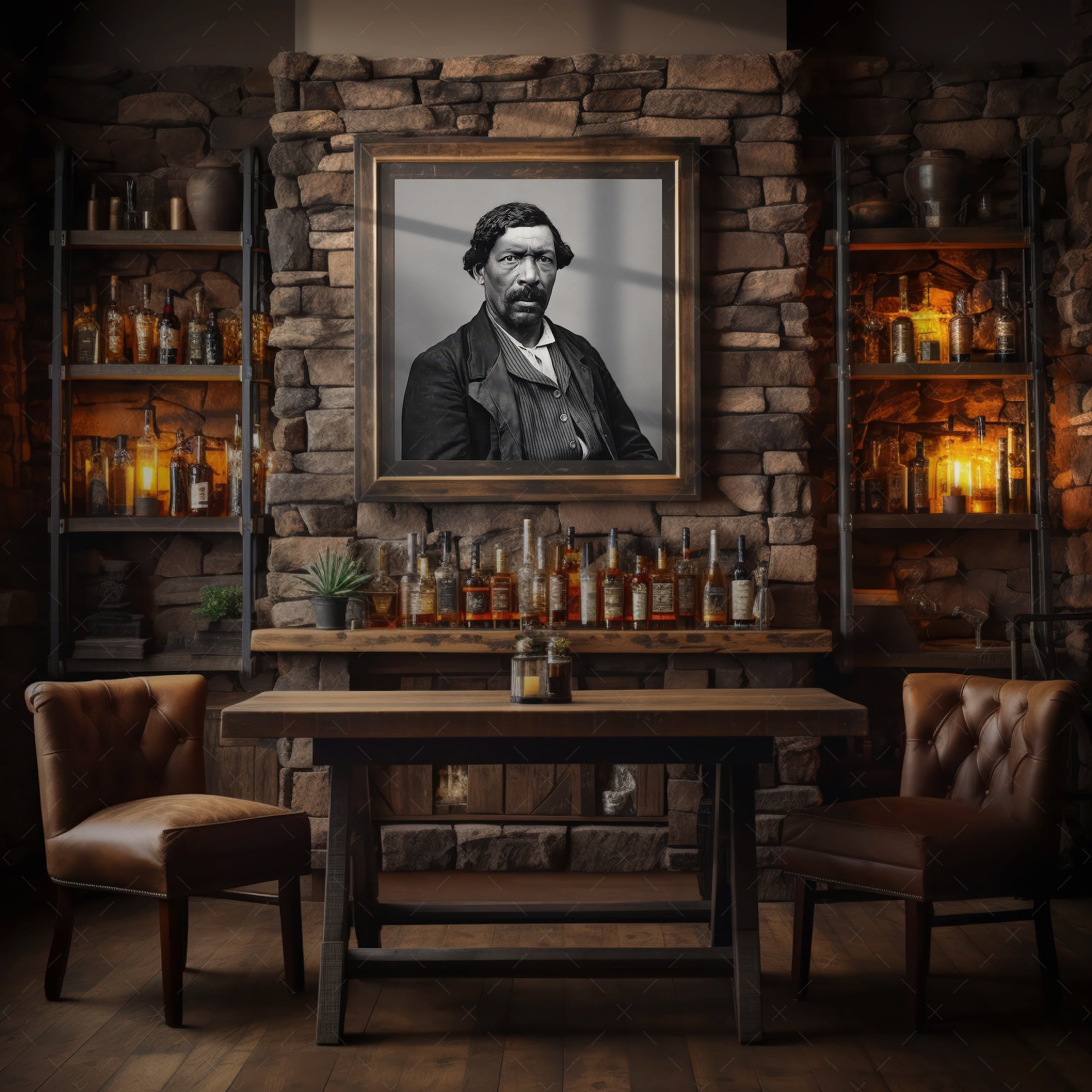 Frontiersman James Beckwourth: Vintage Old West Black & White Photograph (Art Print)