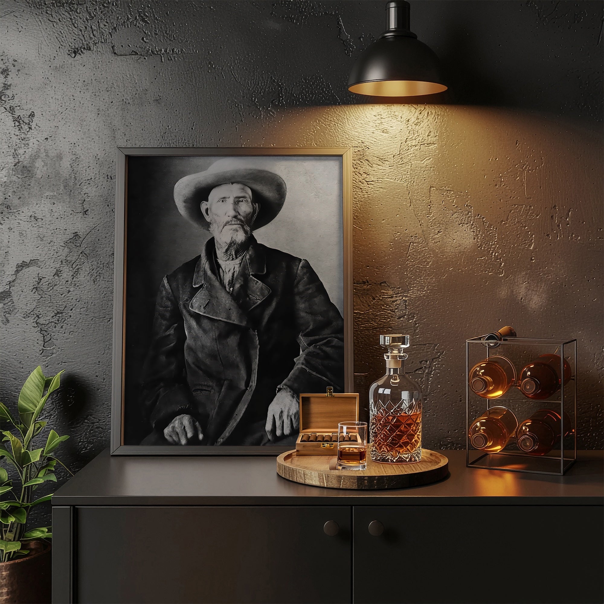 Frontiersman Jim Bridger: Vintage Old West Black & White Photograph (Art Print)