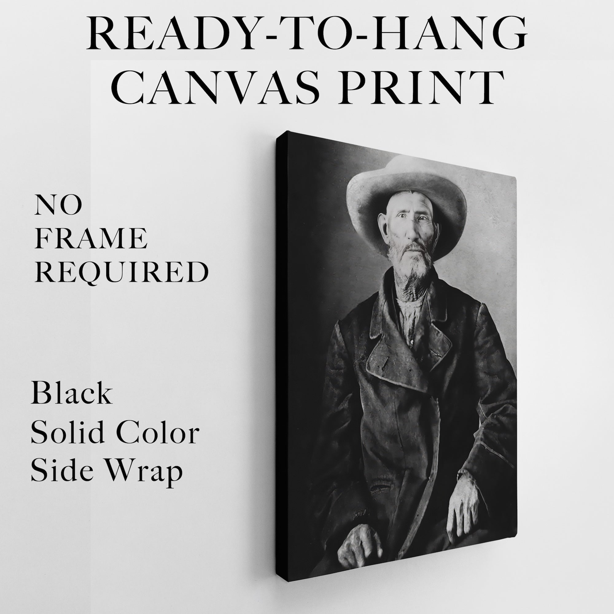 Frontiersman Jim Bridger: Vintage Old West Black & White Photograph (Art Print)