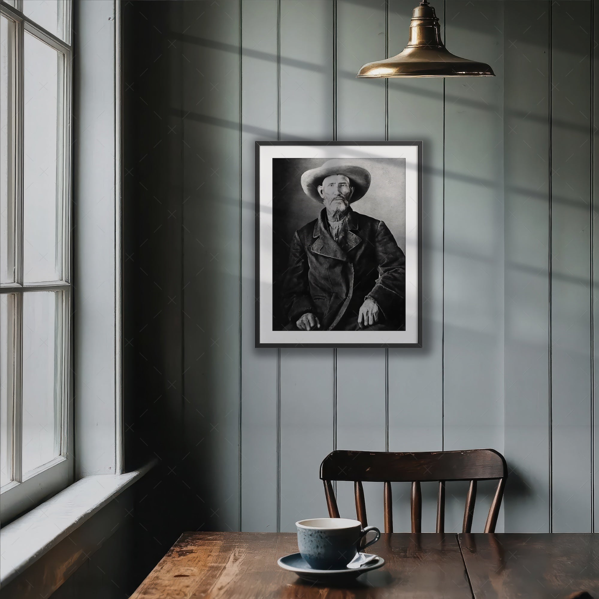 Frontiersman Jim Bridger: Vintage Old West Black & White Photograph (Art Print)