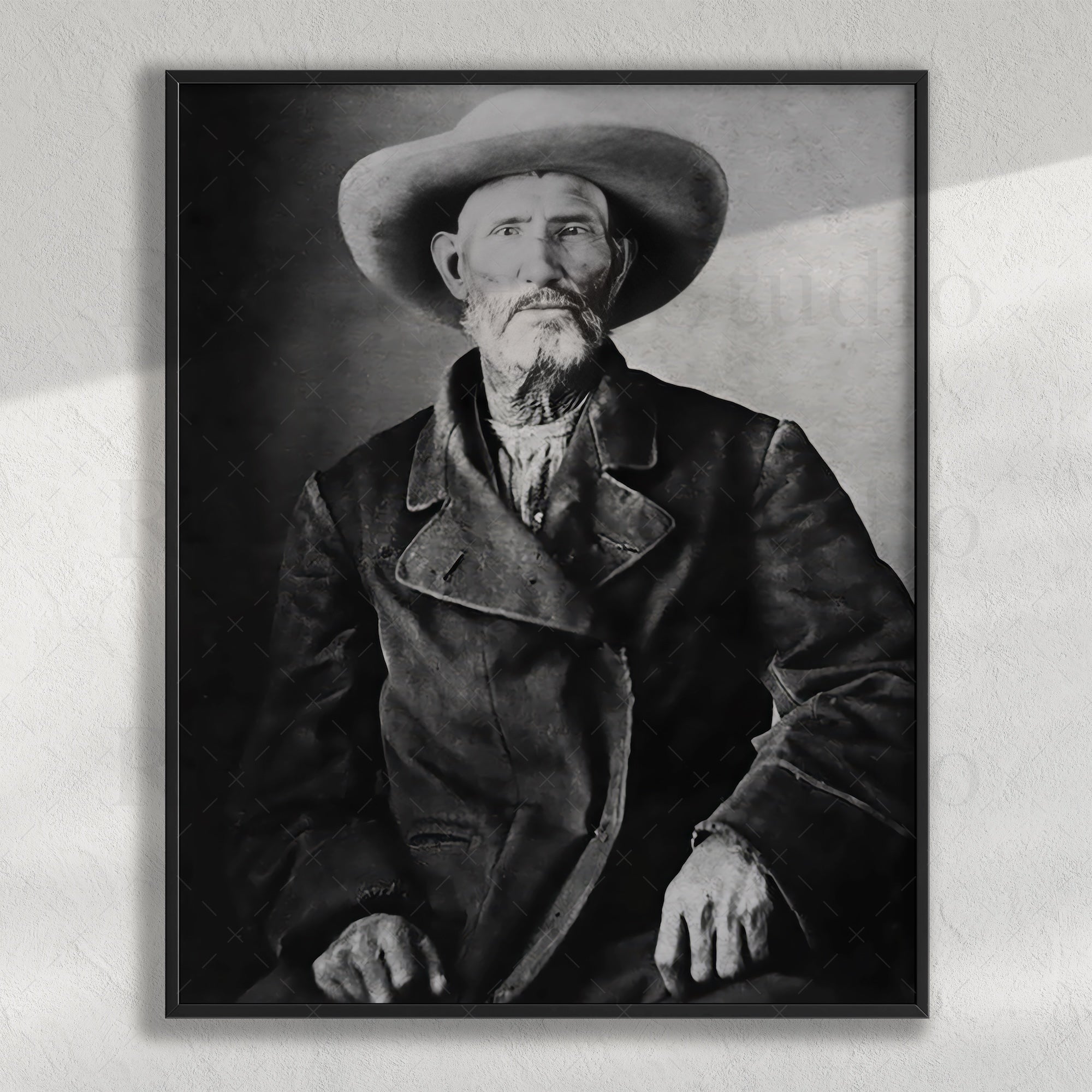 Frontiersman Jim Bridger: Vintage Old West Black & White Photograph (Art Print)
