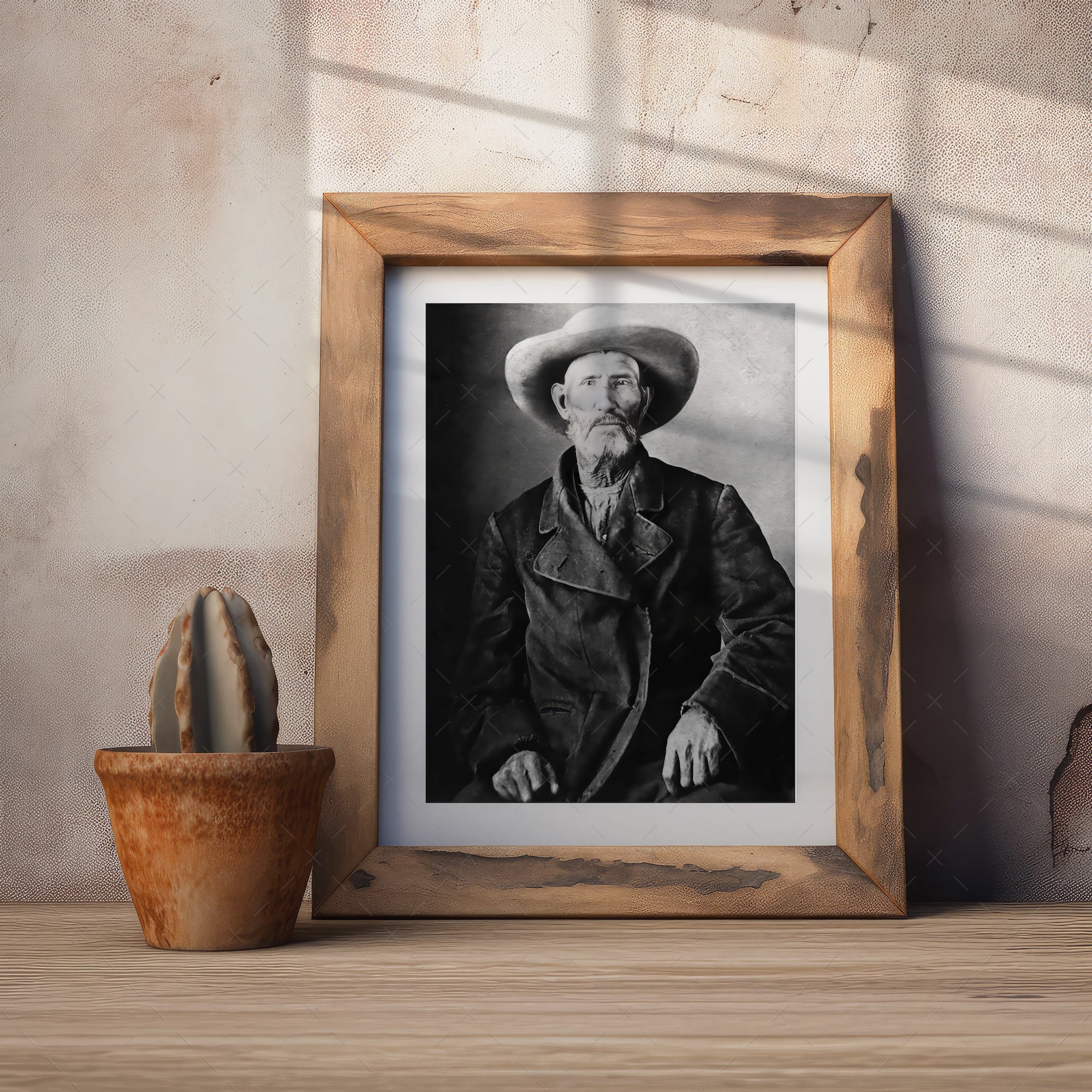 Frontiersman Jim Bridger: Vintage Old West Black & White Photograph (Art Print)