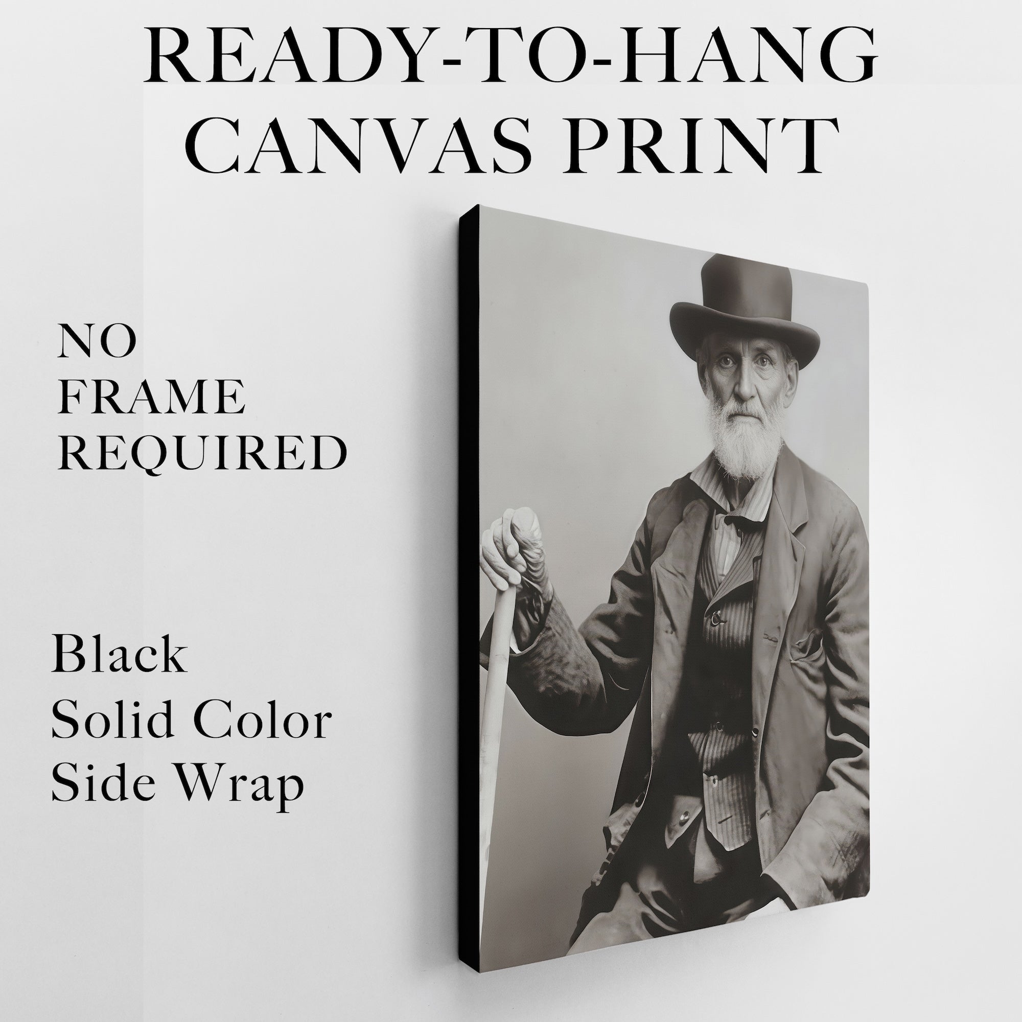 Frontiersman John David Albert: Vintage Old West Black & White Photograph (Art Print)