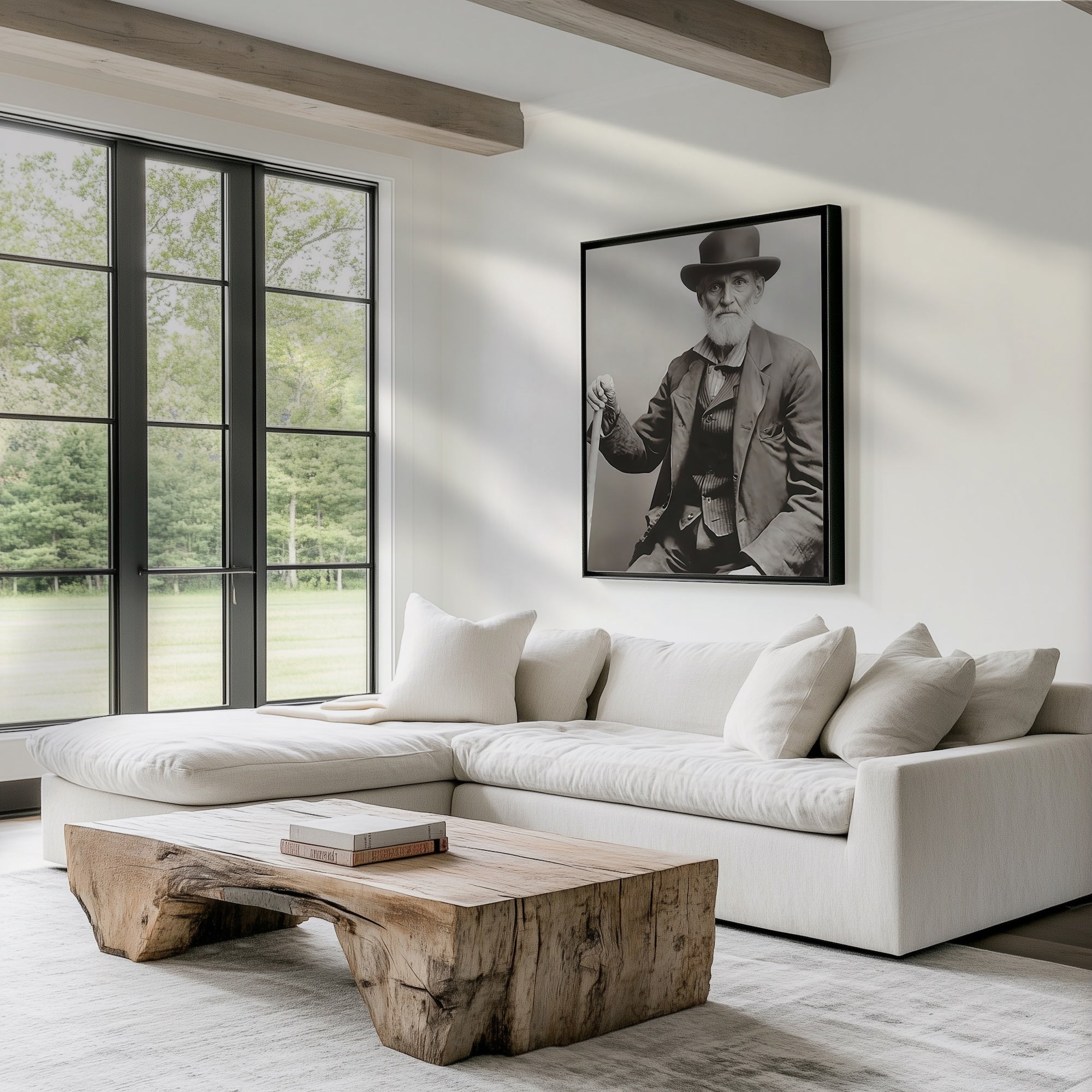 Frontiersman John David Albert: Vintage Old West Black & White Photograph (Art Print)