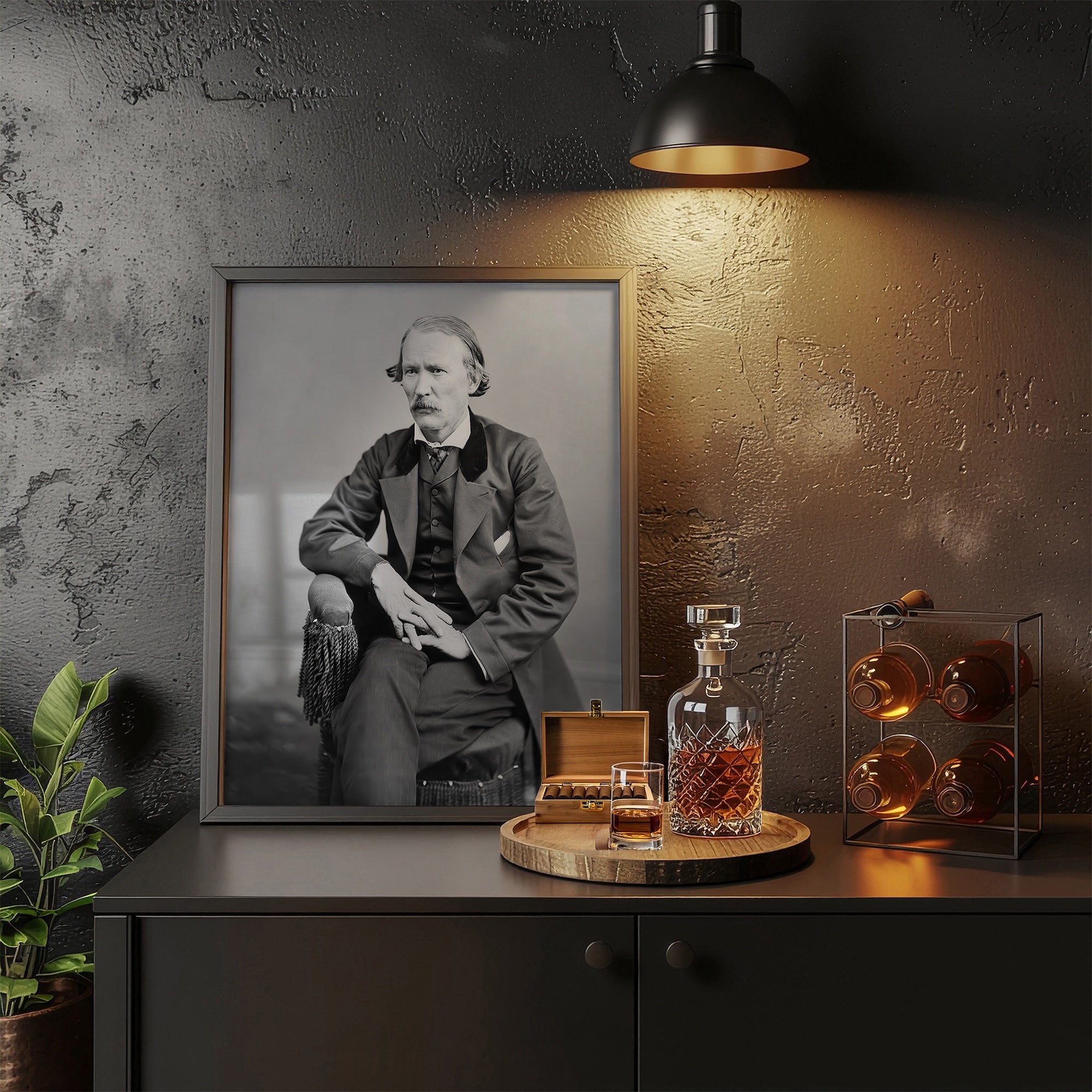 Frontiersman Kit Carson: Vintage Old West Black & White Photograph (Art Print)