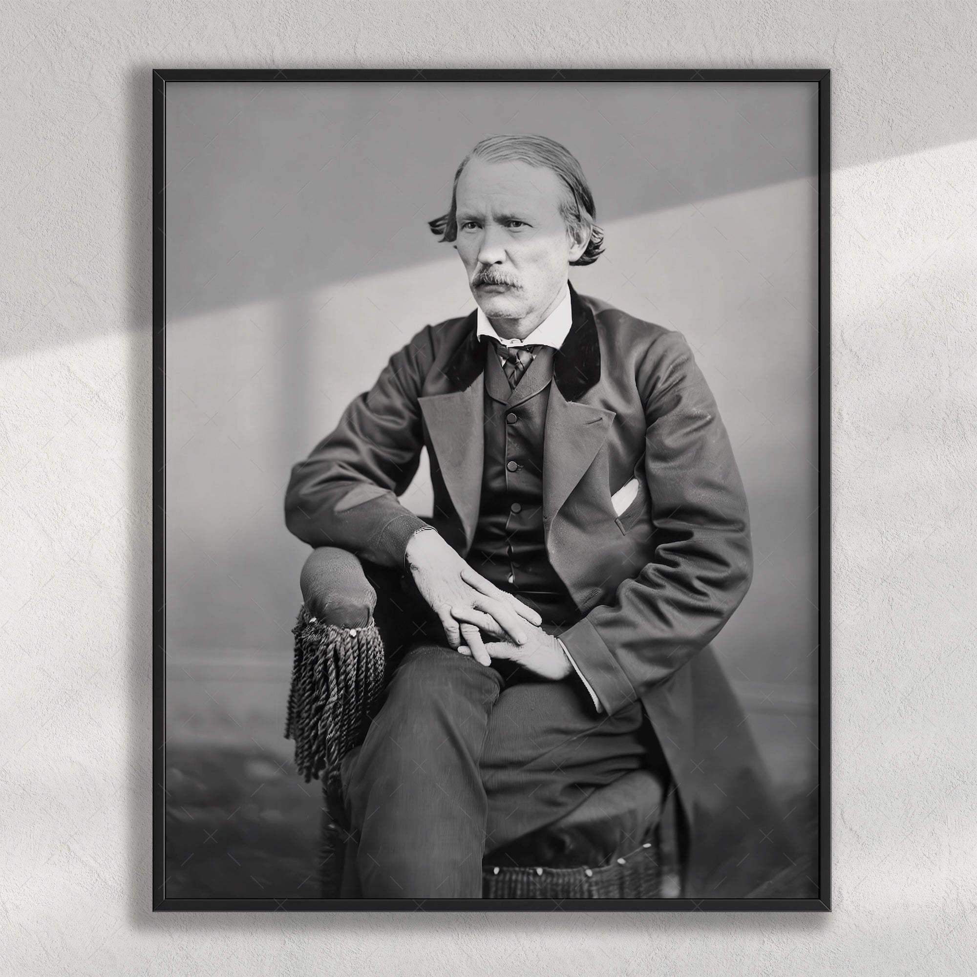 Frontiersman Kit Carson: Vintage Old West Black & White Photograph (Art Print)