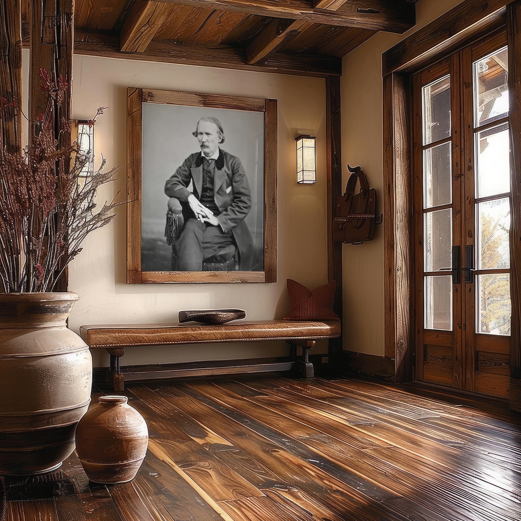 Frontiersman Kit Carson: Vintage Old West Black & White Photograph (Art Print)