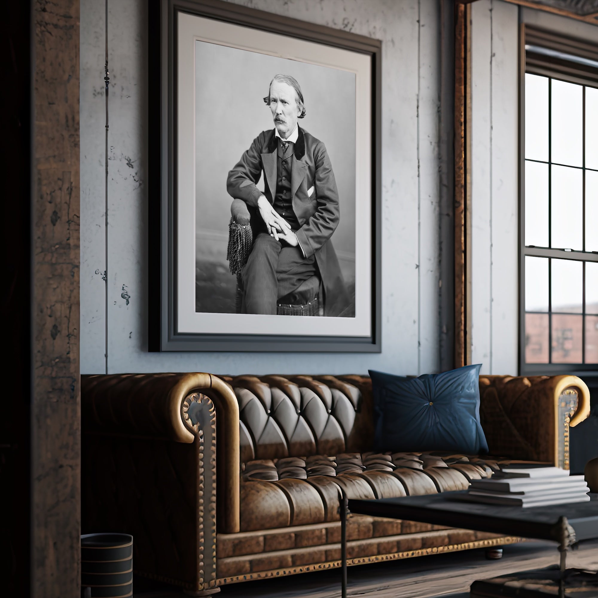 Frontiersman Kit Carson: Vintage Old West Black & White Photograph (Art Print)