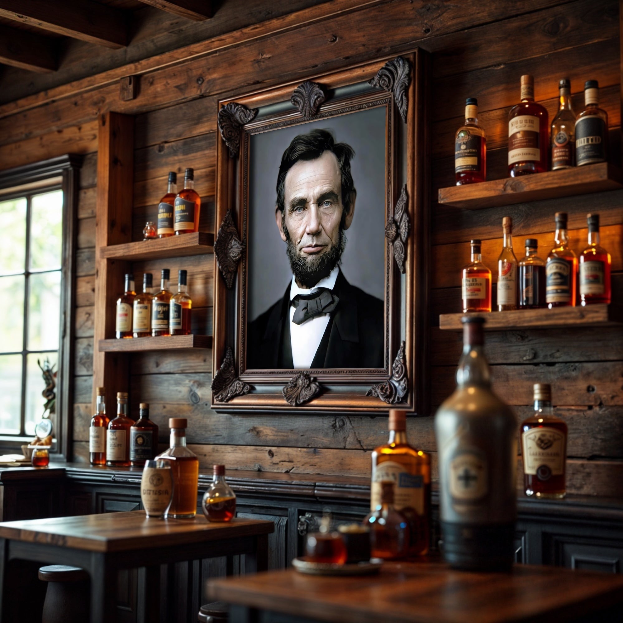 President Abraham Lincoln Portrait: Colorized Vintage Civil War Era Photograph (Art Print)