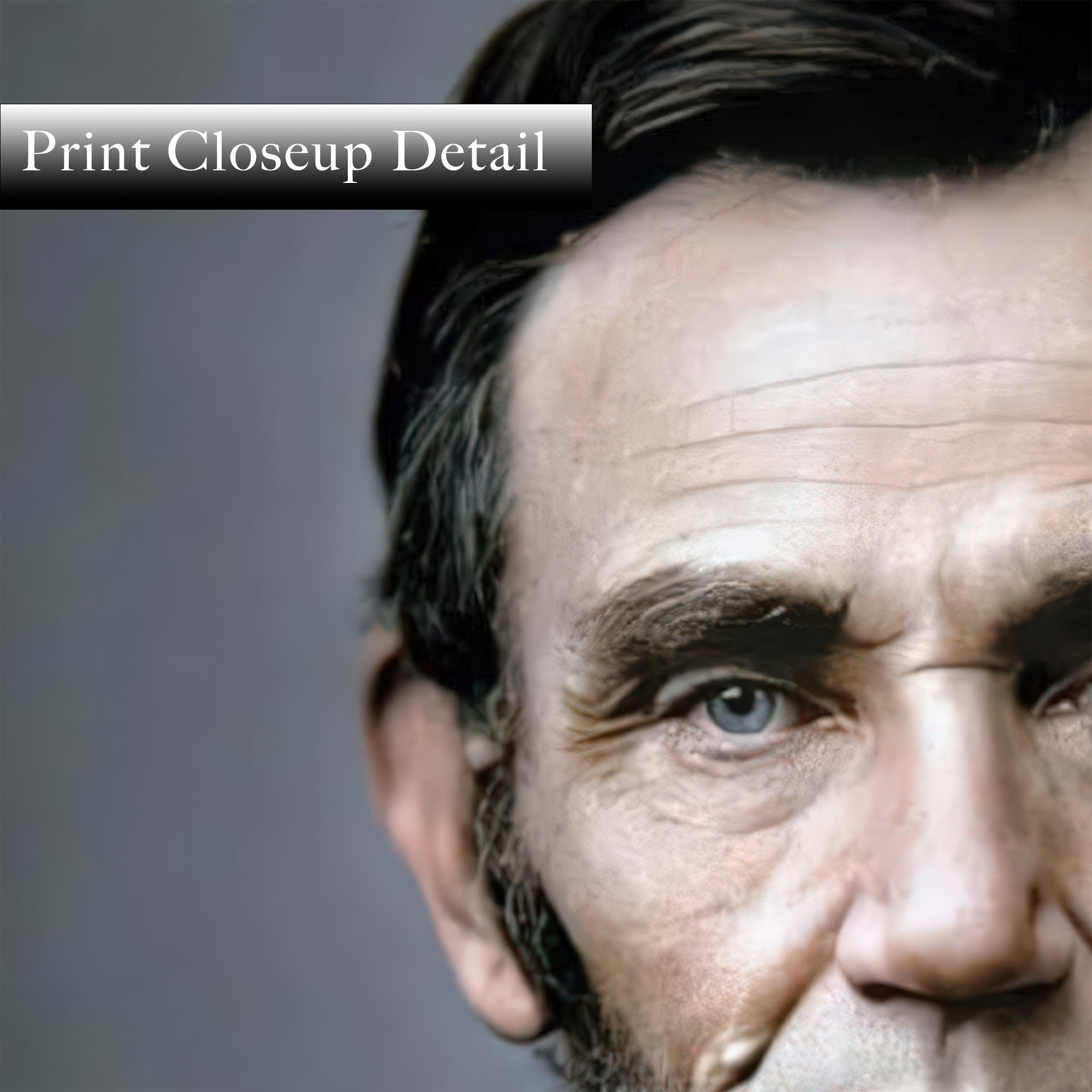 President Abraham Lincoln Portrait: Colorized Vintage Civil War Era Photograph (Art Print)