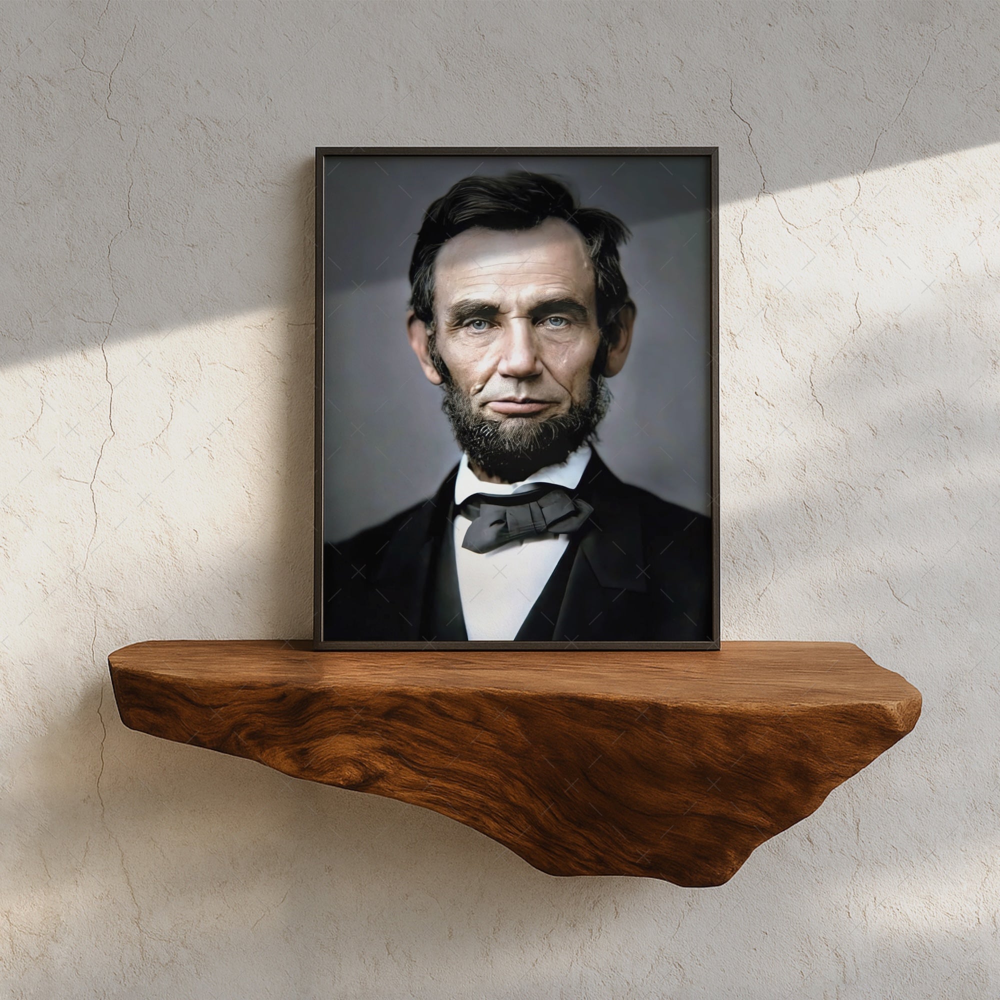 President Abraham Lincoln Portrait: Colorized Vintage Civil War Era Photograph (Art Print)
