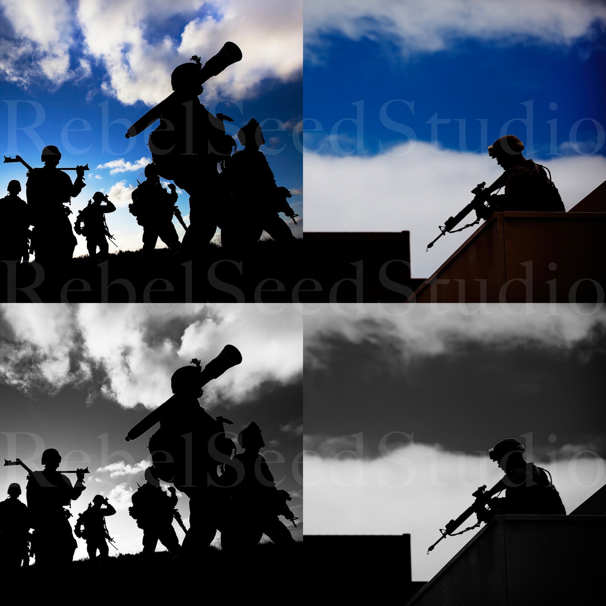 Marine Corps Mortarmen & Rooftop Rifleman | Military Photography Bundle | Black & White and Color (Digital Download | Ready-to-Print Art)
