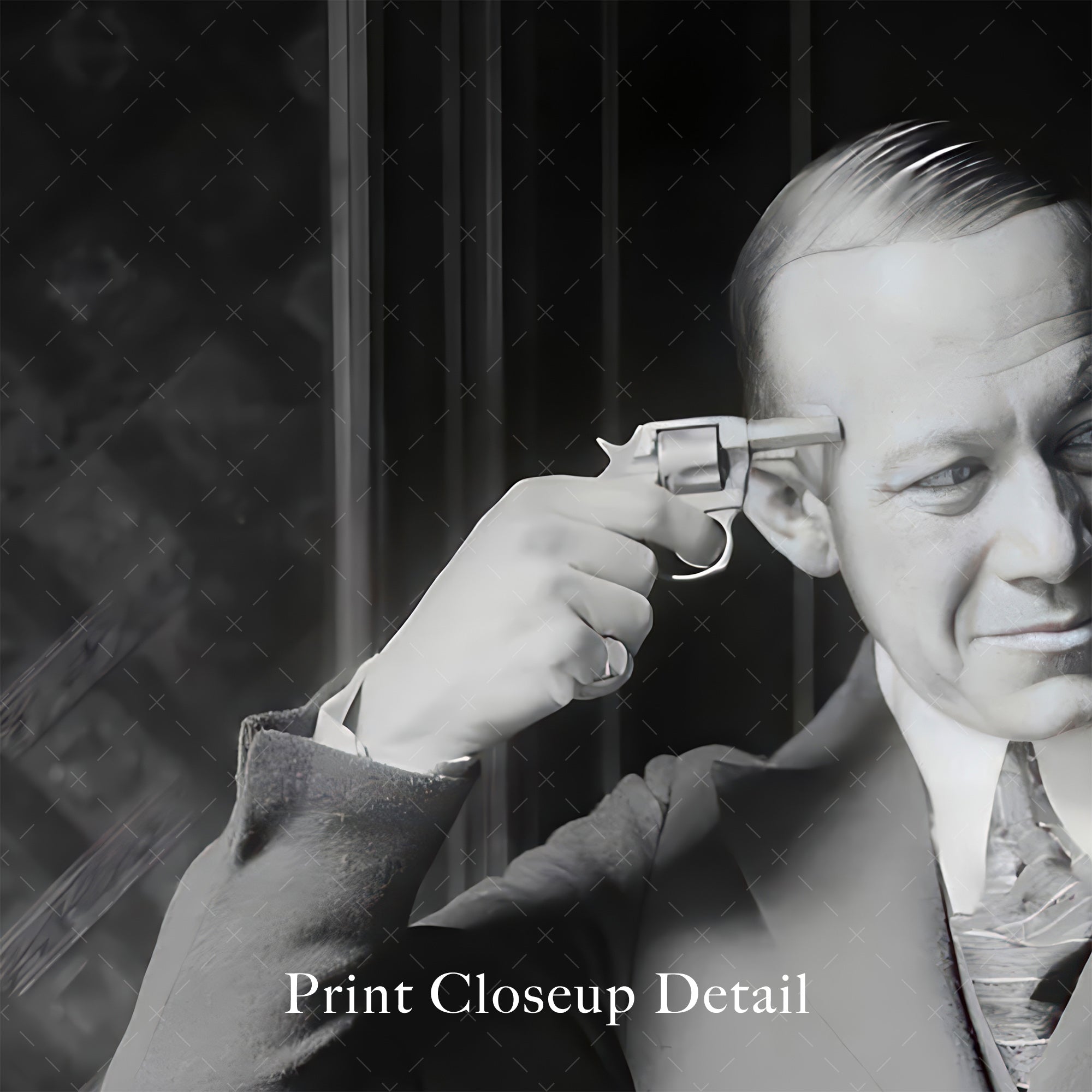 Prohibition: Booze or Death - Funny Vintage Black & White Photograph (Art Print)