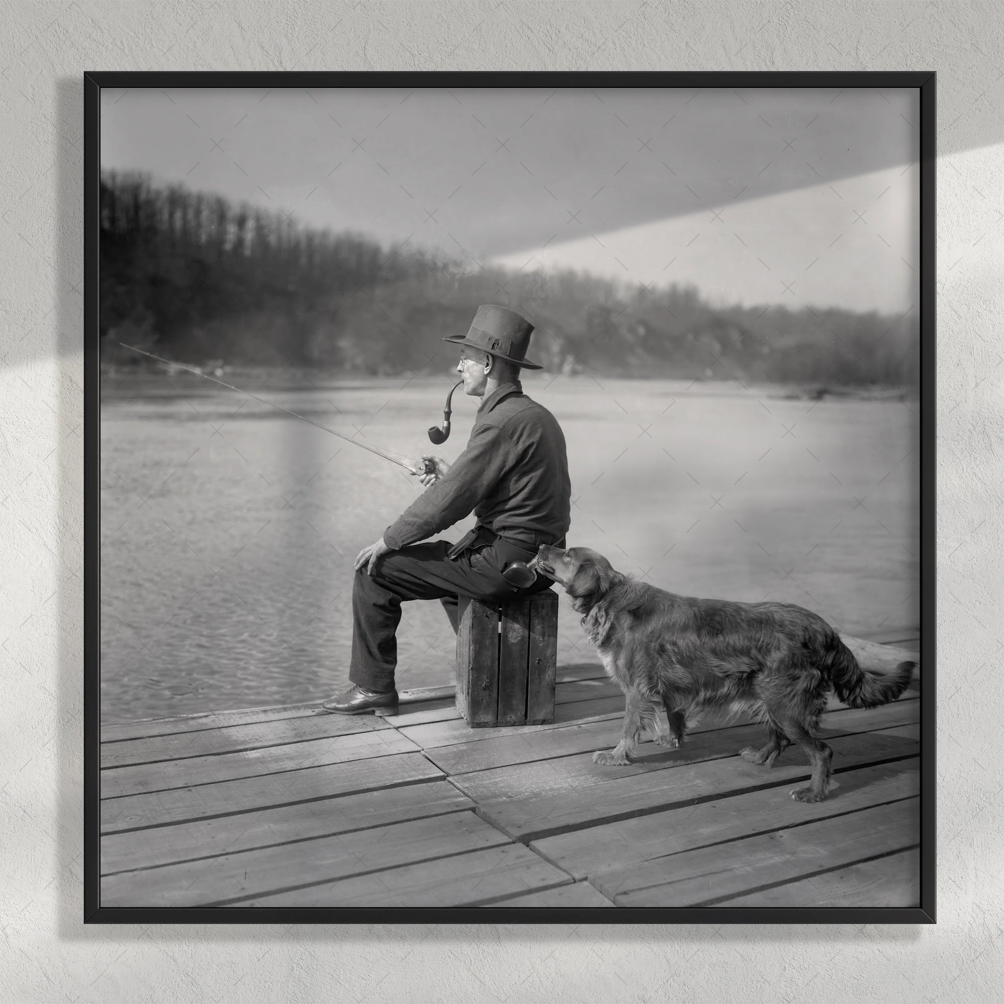 Prohibition Hooch Hound: Funny Vintage Black & White Photograph of a Dog Confiscating Liquor (Art Print)