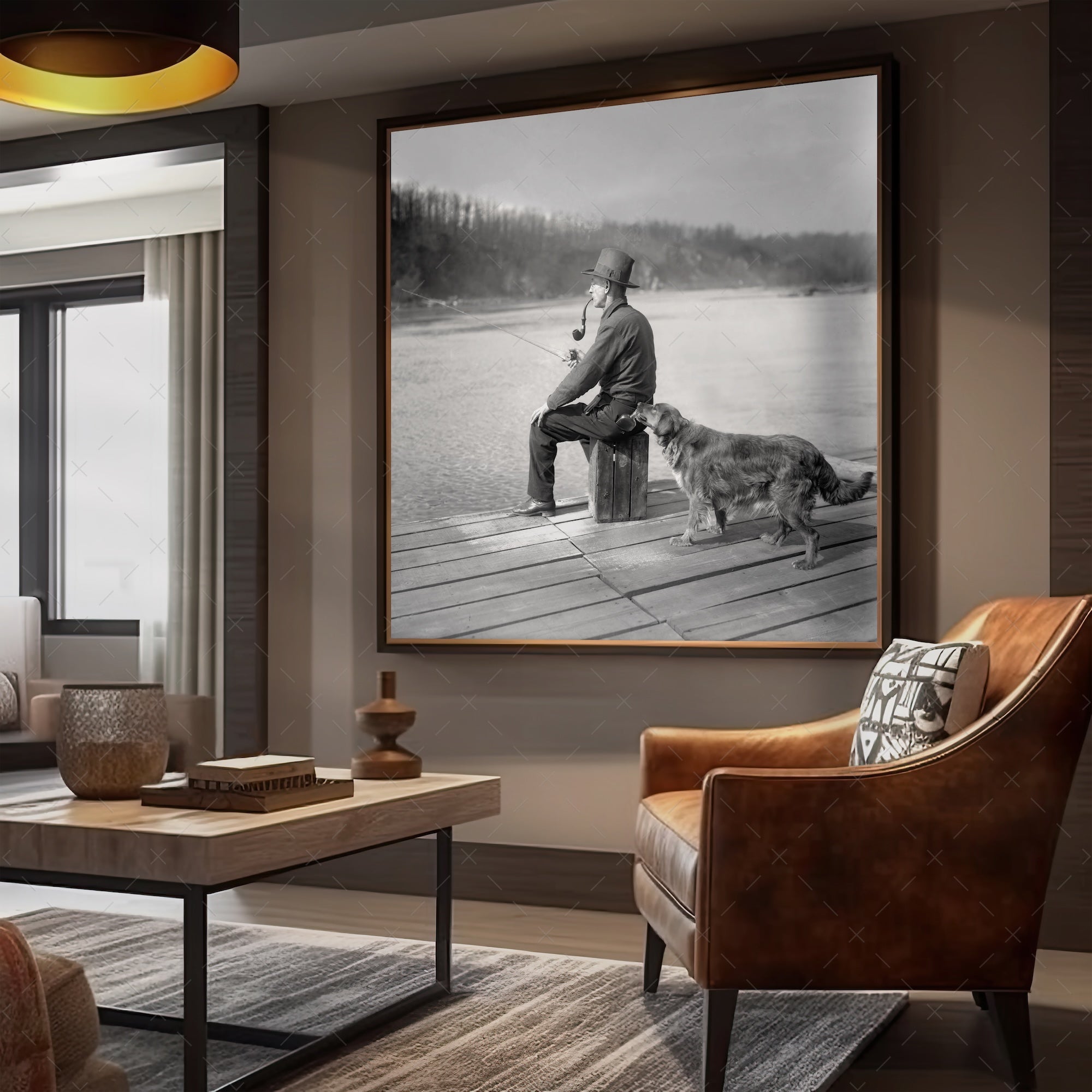 Prohibition Hooch Hound: Funny Vintage Black & White Photograph of a Dog Confiscating Liquor (Art Print)