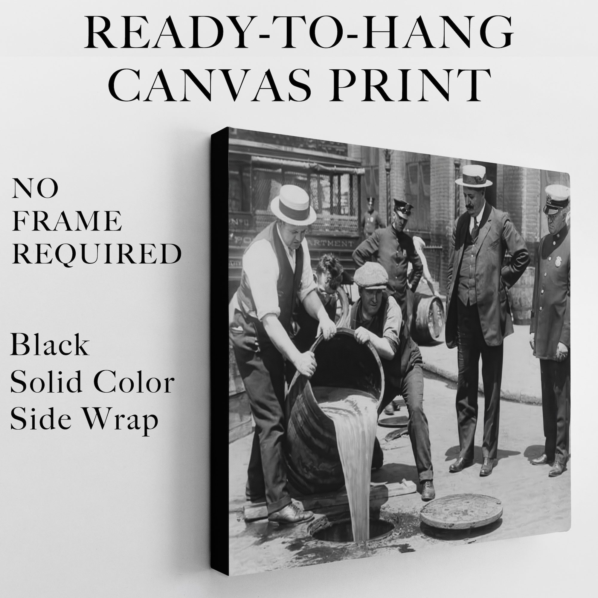Prohibition Raid: New York City - Vintage Black & White Photograph (Art Print)