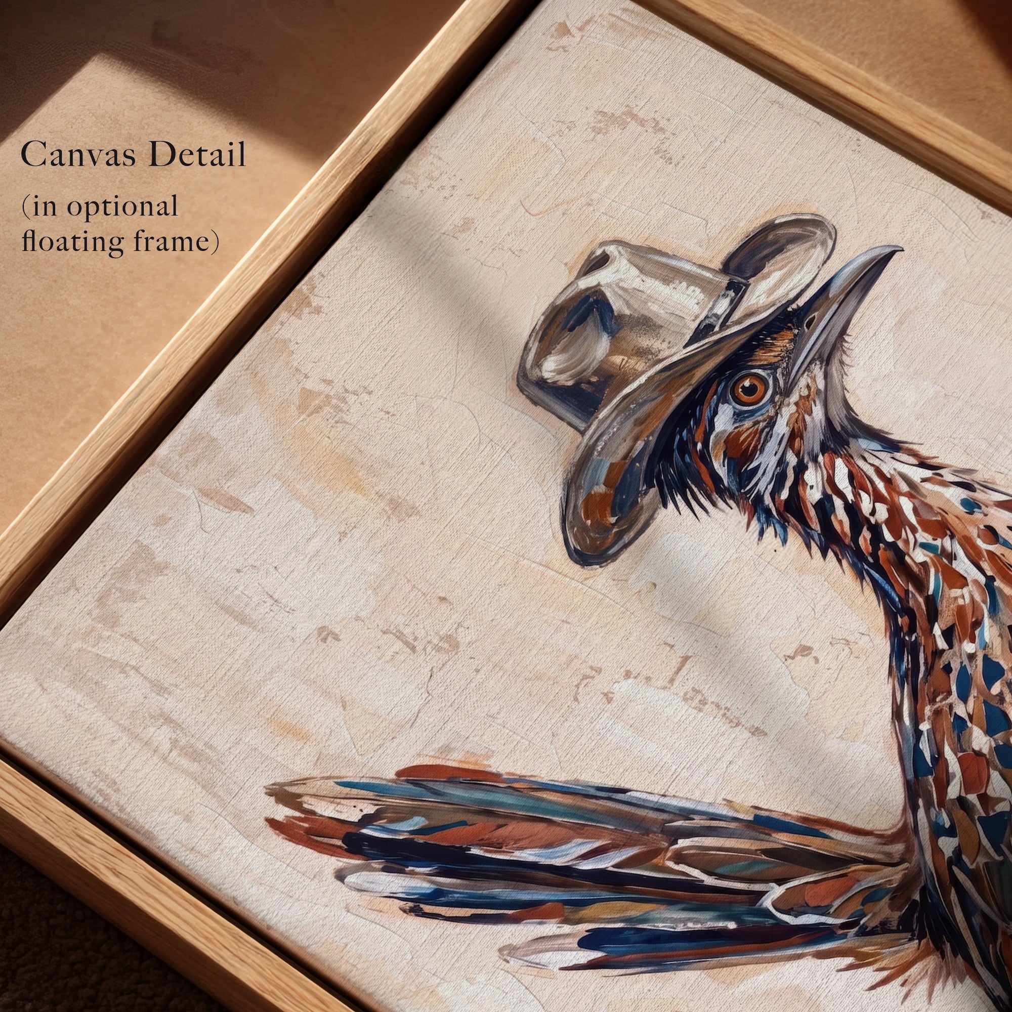 Old West Roadrunner in Cowboy Hat & Boots: Whimsical Western Desert Art Print